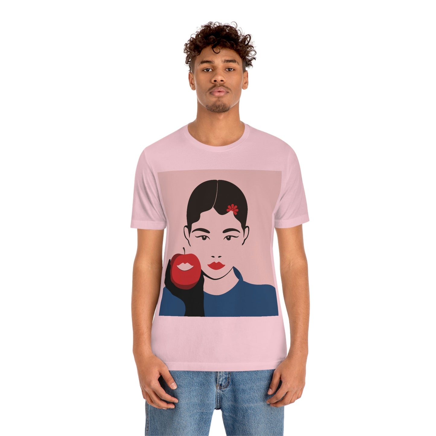 Japan Art Minimal Aesthetic Asian Woman Portrait Style Classic Unisex Jersey Short Sleeve T-Shirt Ichaku [Perfect Gifts Selection]