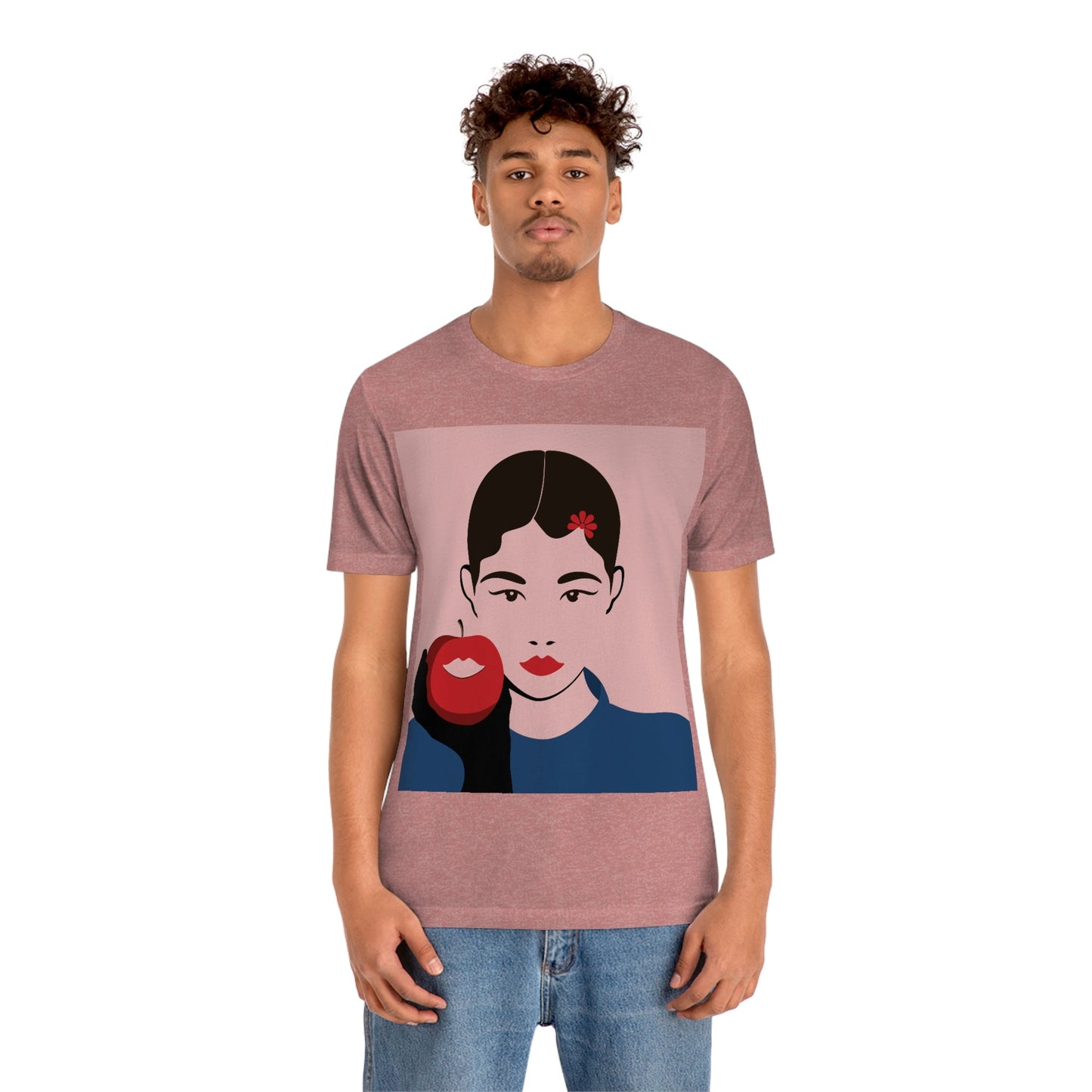 Japan Art Minimal Aesthetic Asian Woman Portrait Style Classic Unisex Jersey Short Sleeve T-Shirt Ichaku [Perfect Gifts Selection]