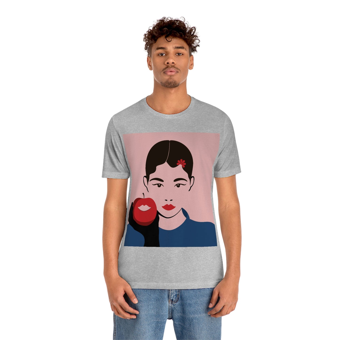 Japan Art Minimal Aesthetic Asian Woman Portrait Style Classic Unisex Jersey Short Sleeve T-Shirt Ichaku [Perfect Gifts Selection]