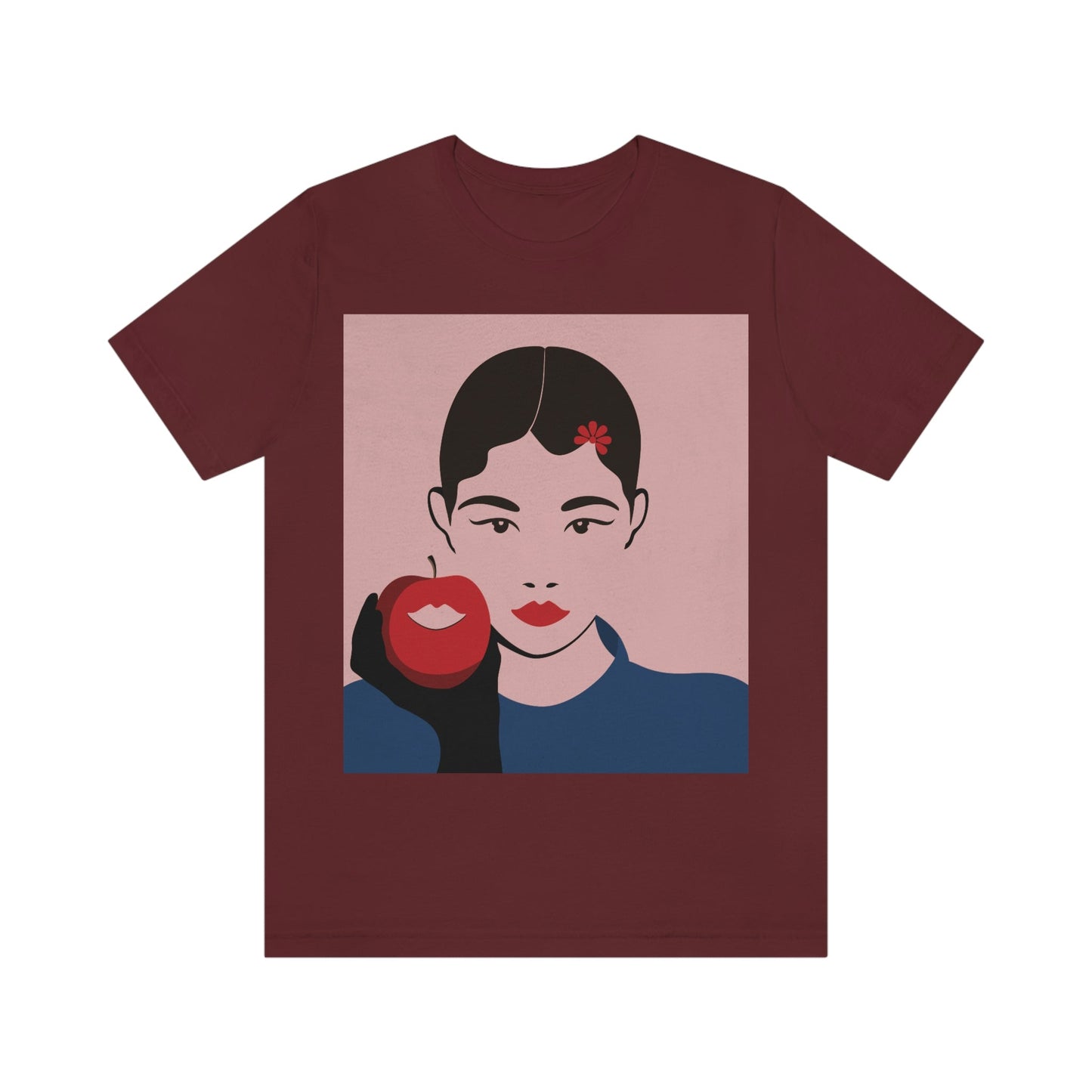 Japan Art Minimal Aesthetic Asian Woman Portrait Style Classic Unisex Jersey Short Sleeve T-Shirt Ichaku [Perfect Gifts Selection]