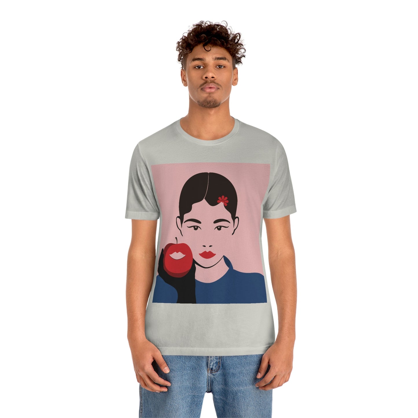 Japan Art Minimal Aesthetic Asian Woman Portrait Style Classic Unisex Jersey Short Sleeve T-Shirt Ichaku [Perfect Gifts Selection]