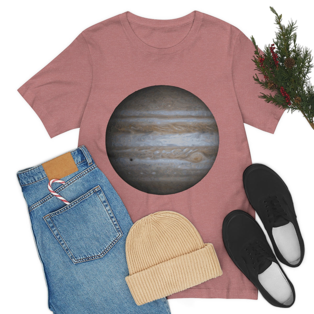 Jupiter Solar System Planet Astronomy Science Space Universe Unisex Jersey Short Sleeve T-Shirt Ichaku [Perfect Gifts Selection]