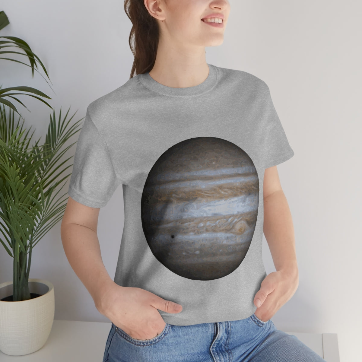 Jupiter Solar System Planet Astronomy Science Space Universe Unisex Jersey Short Sleeve T-Shirt Ichaku [Perfect Gifts Selection]