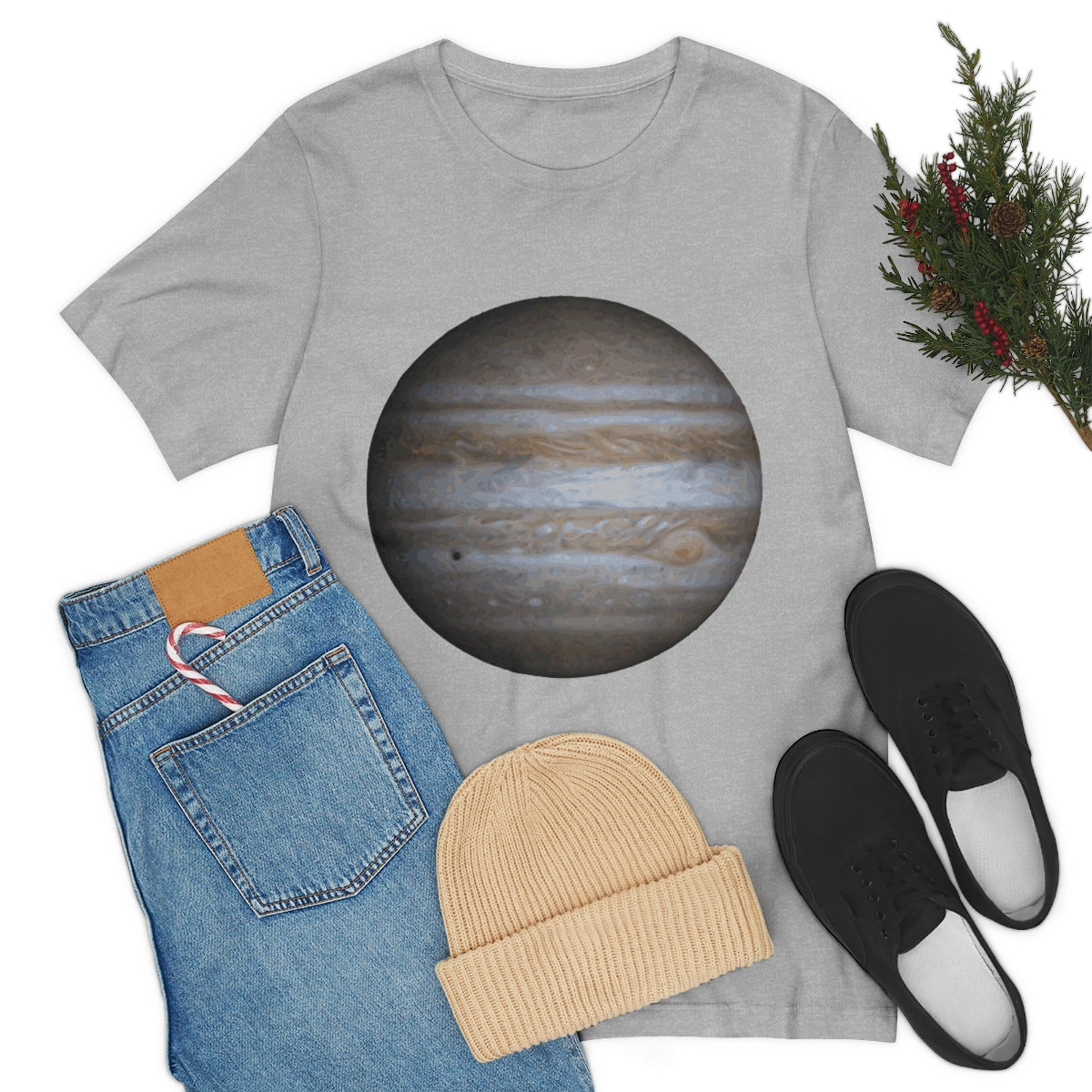 Jupiter Solar System Planet Astronomy Science Space Universe Unisex Jersey Short Sleeve T-Shirt Ichaku [Perfect Gifts Selection]