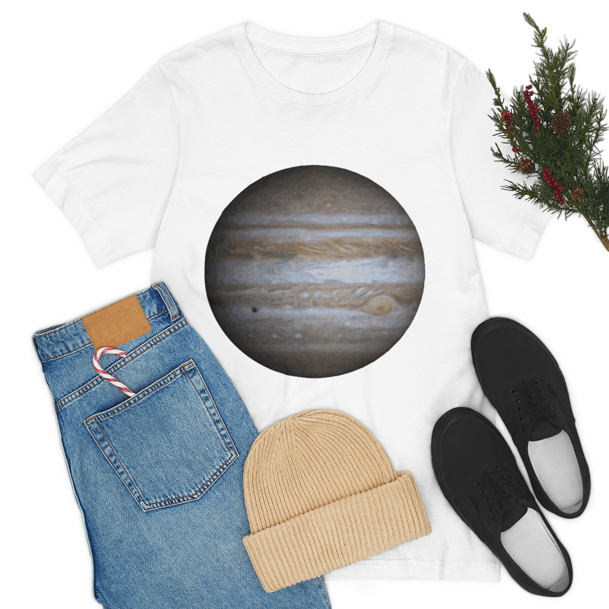 Jupiter Solar System Planet Astronomy Science Space Universe Unisex Jersey Short Sleeve T-Shirt Ichaku [Perfect Gifts Selection]