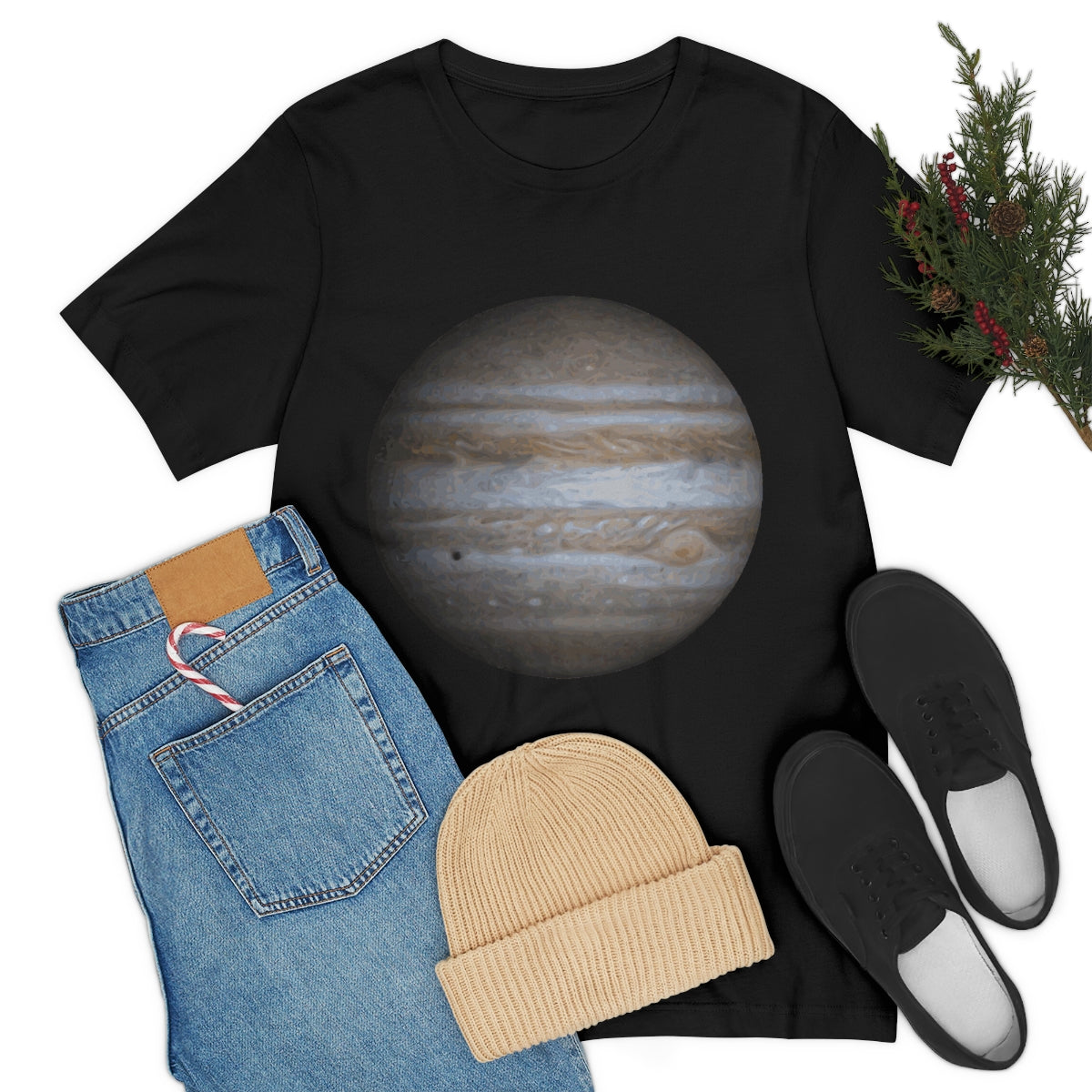 Jupiter Solar System Planet Astronomy Science Space Universe Unisex Jersey Short Sleeve T-Shirt Ichaku [Perfect Gifts Selection]