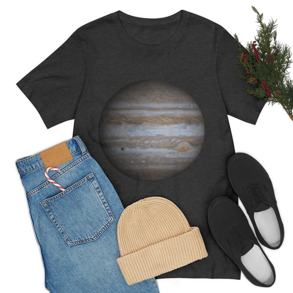 Jupiter Solar System Planet Astronomy Science Space Universe Unisex Jersey Short Sleeve T-Shirt Ichaku [Perfect Gifts Selection]