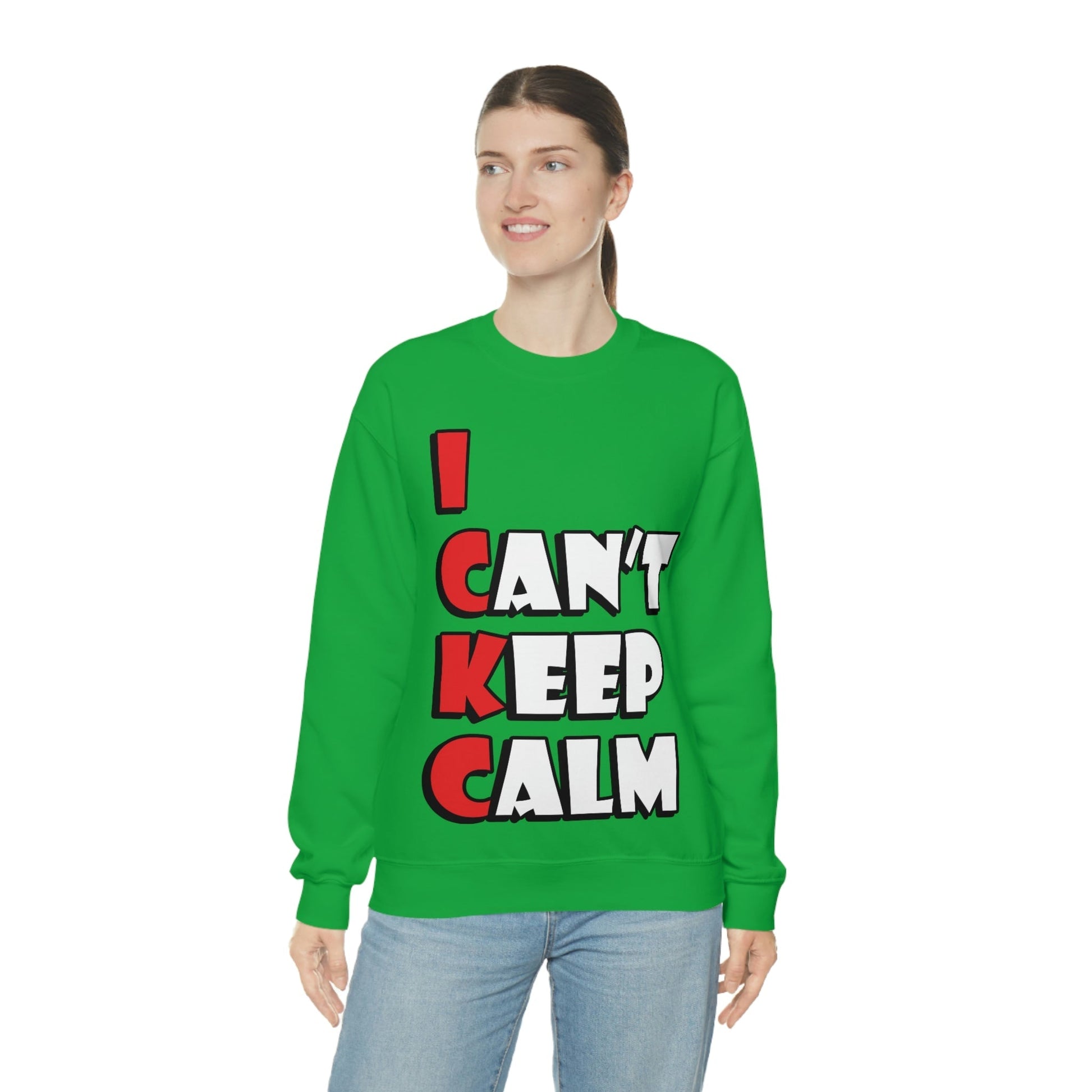 Keep Calm Funny Anti Stress Unisex Heavy Blend™ Crewneck Sweatshirt Ichaku [Perfect Gifts Selection]