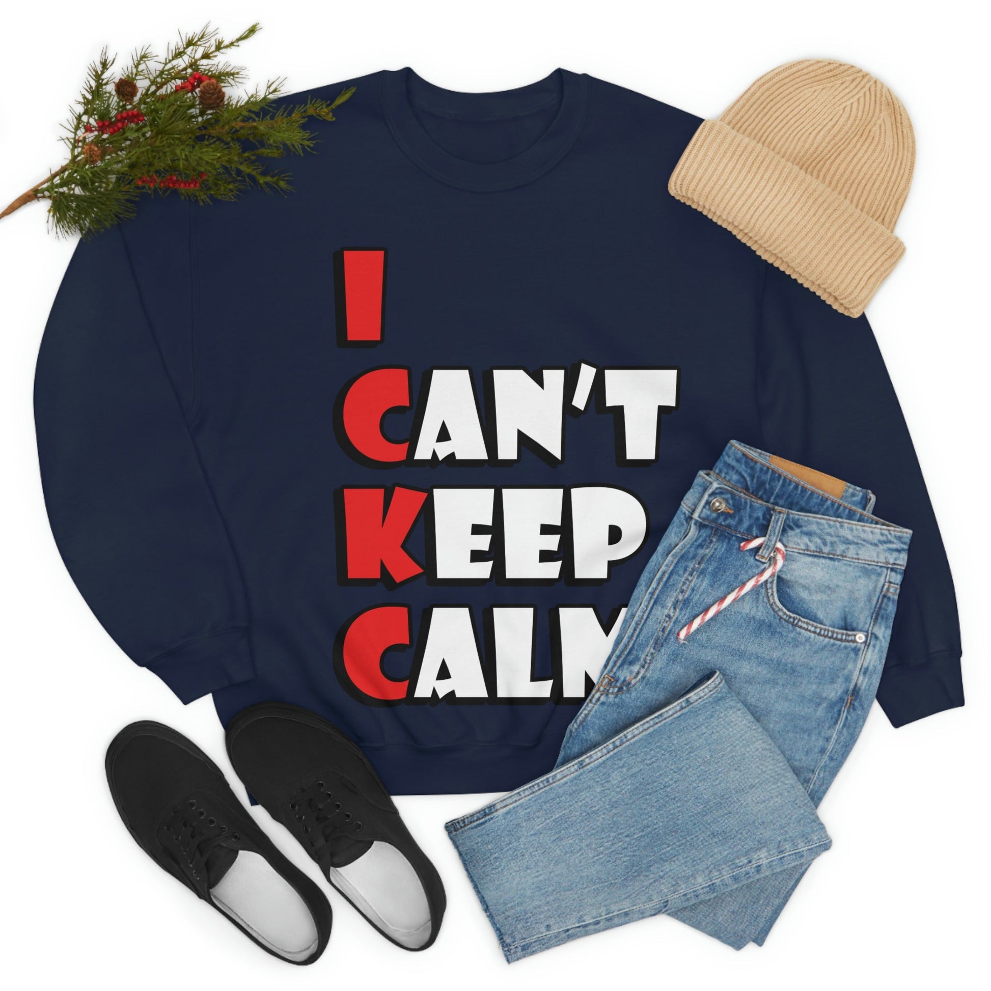 Keep Calm Funny Anti Stress Unisex Heavy Blend™ Crewneck Sweatshirt Ichaku [Perfect Gifts Selection]