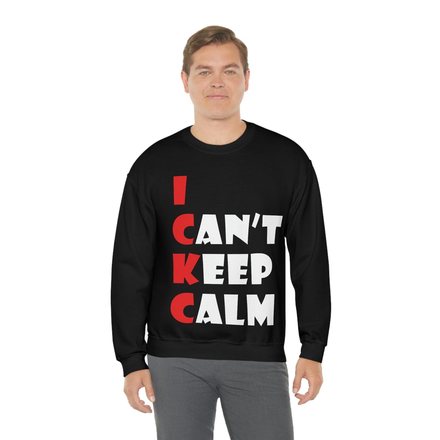 Keep Calm Funny Anti Stress Unisex Heavy Blend™ Crewneck Sweatshirt Ichaku [Perfect Gifts Selection]