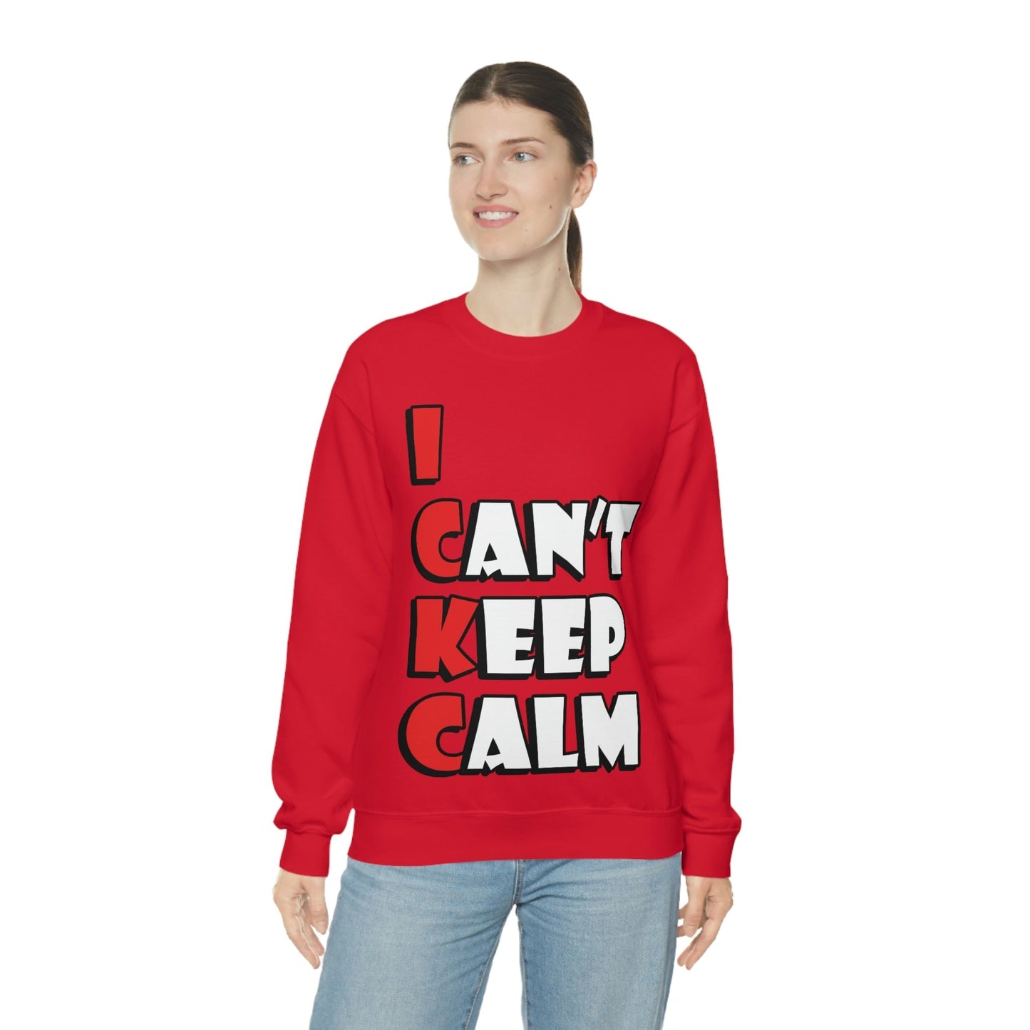 Keep Calm Funny Anti Stress Unisex Heavy Blend™ Crewneck Sweatshirt Ichaku [Perfect Gifts Selection]