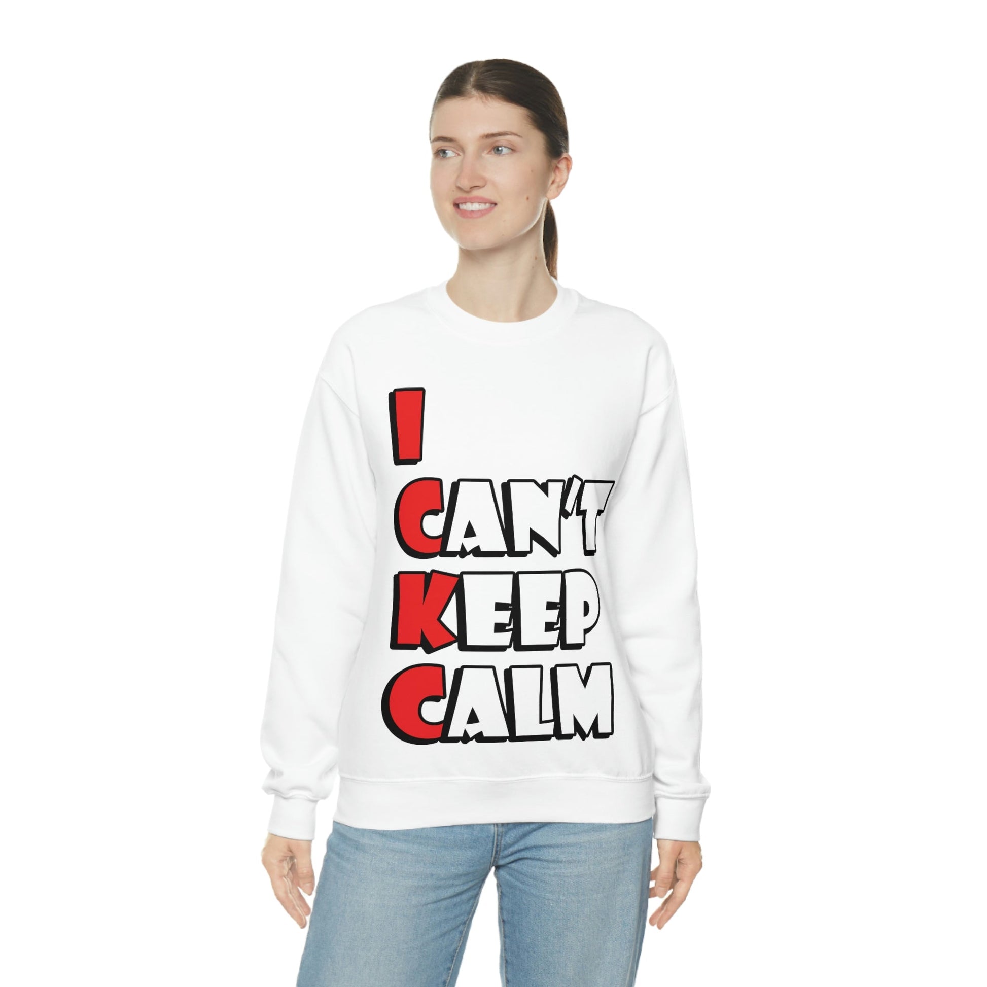 Keep Calm Funny Anti Stress Unisex Heavy Blend™ Crewneck Sweatshirt Ichaku [Perfect Gifts Selection]