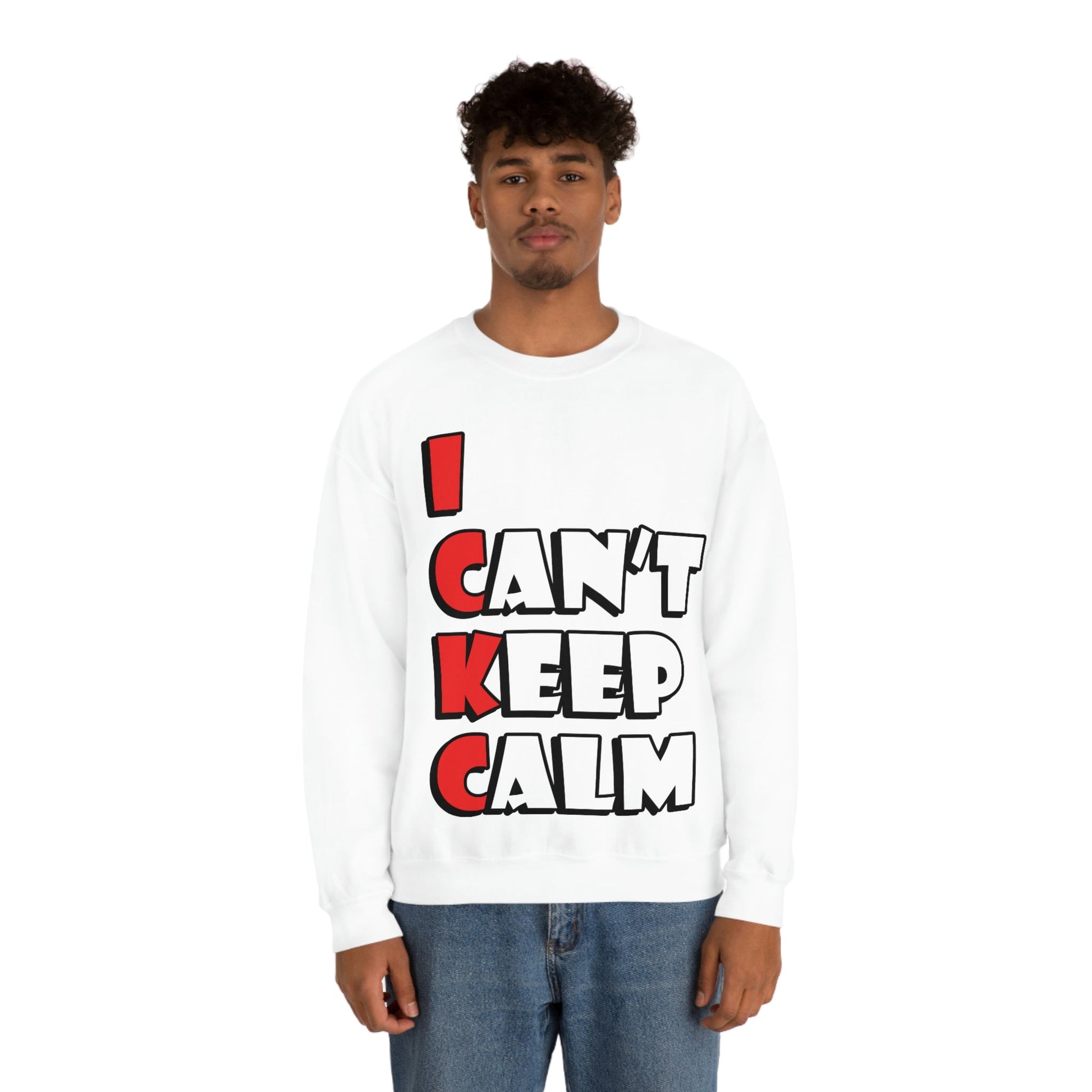 Keep Calm Funny Anti Stress Unisex Heavy Blend™ Crewneck Sweatshirt Ichaku [Perfect Gifts Selection]