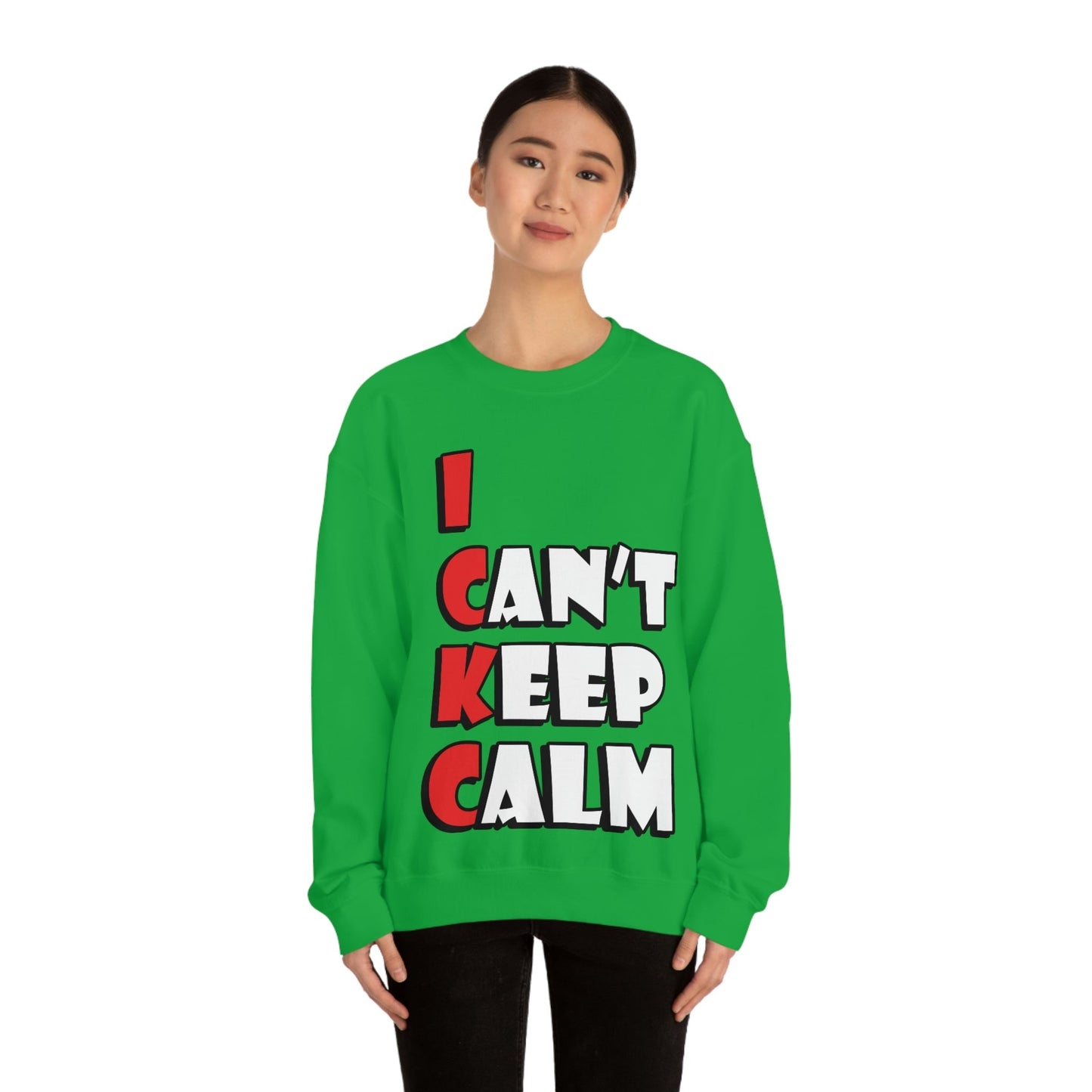 Keep Calm Funny Anti Stress Unisex Heavy Blend™ Crewneck Sweatshirt Ichaku [Perfect Gifts Selection]