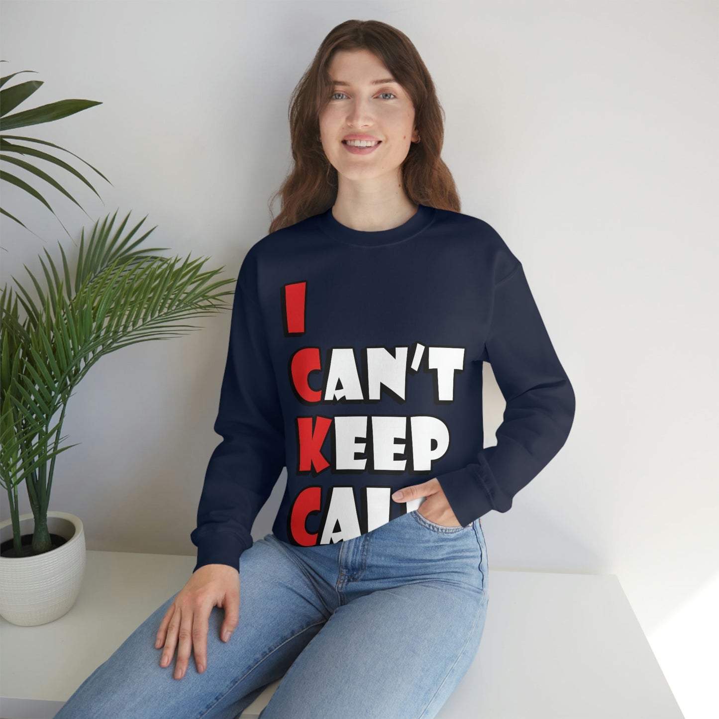 Keep Calm Funny Anti Stress Unisex Heavy Blend™ Crewneck Sweatshirt Ichaku [Perfect Gifts Selection]