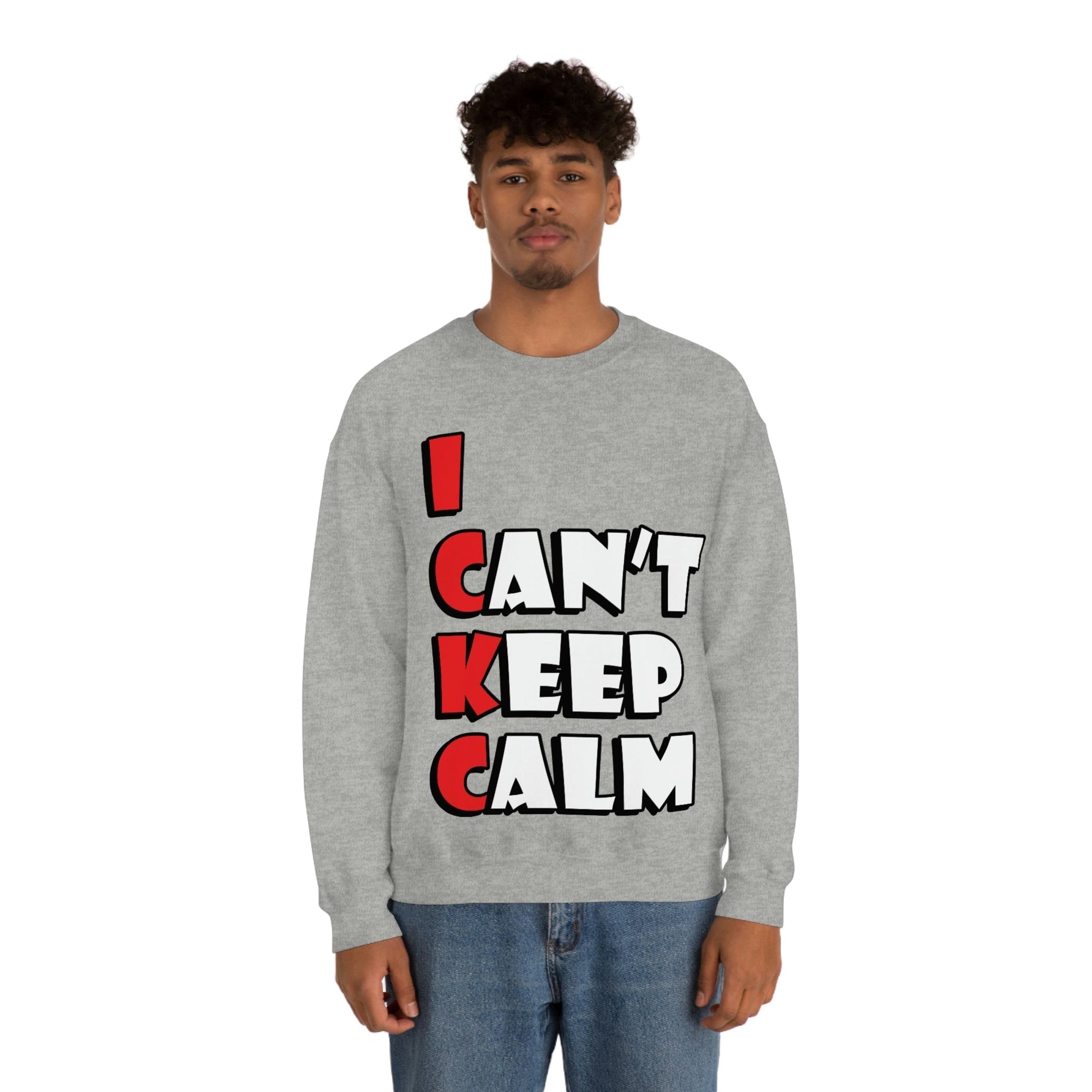 Keep Calm Funny Anti Stress Unisex Heavy Blend™ Crewneck Sweatshirt Ichaku [Perfect Gifts Selection]