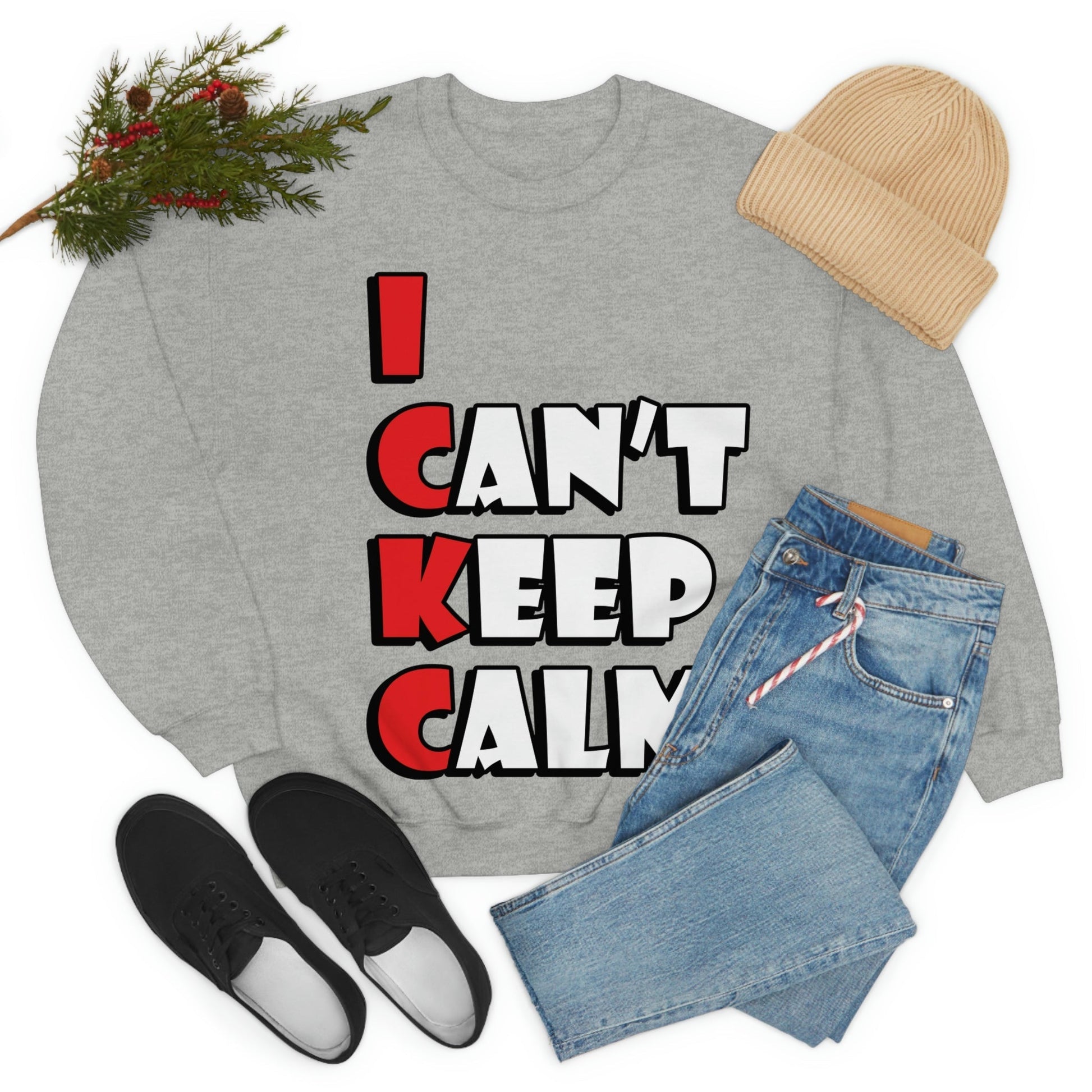 Keep Calm Funny Anti Stress Unisex Heavy Blend™ Crewneck Sweatshirt Ichaku [Perfect Gifts Selection]