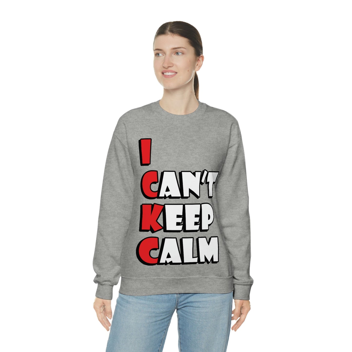 Keep Calm Funny Anti Stress Unisex Heavy Blend™ Crewneck Sweatshirt Ichaku [Perfect Gifts Selection]