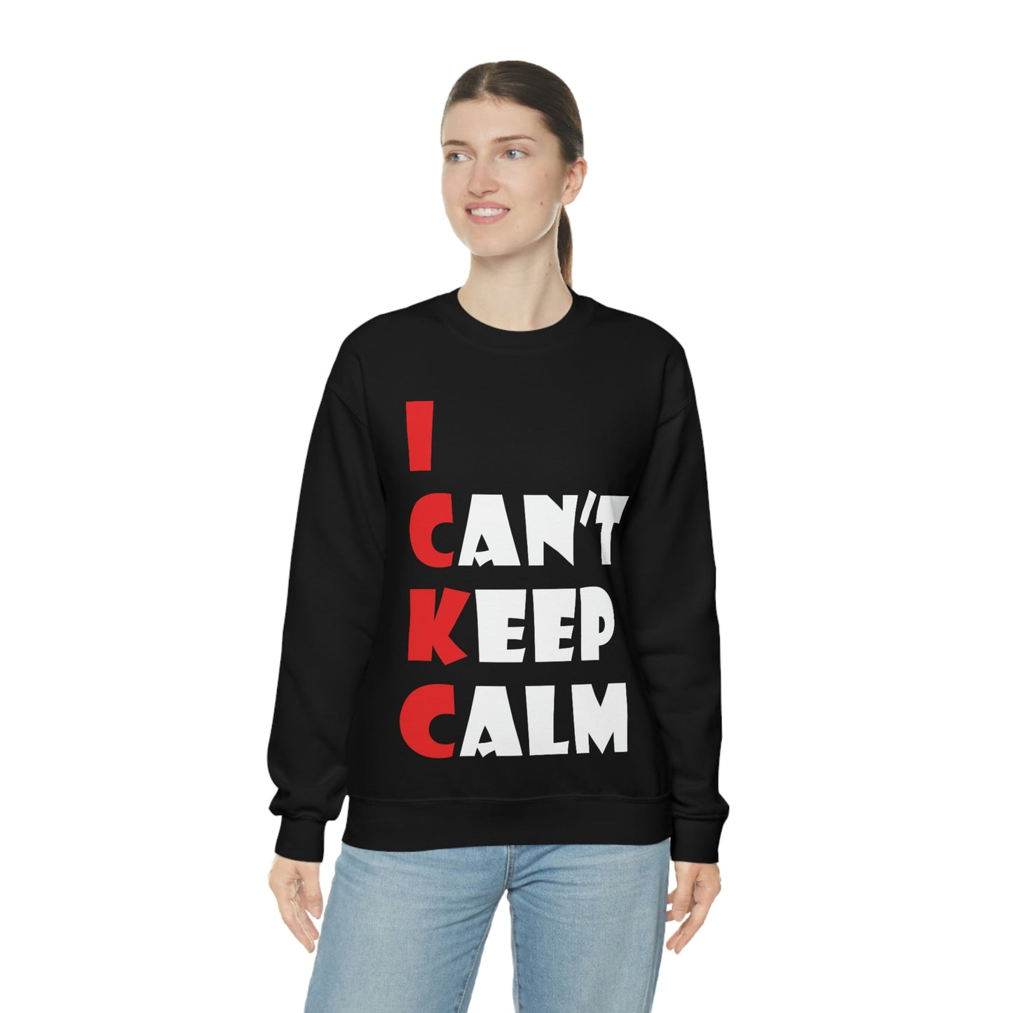 Keep Calm Funny Anti Stress Unisex Heavy Blend™ Crewneck Sweatshirt Ichaku [Perfect Gifts Selection]