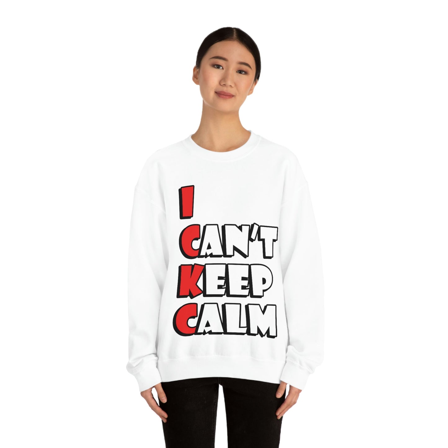 Keep Calm Funny Anti Stress Unisex Heavy Blend™ Crewneck Sweatshirt Ichaku [Perfect Gifts Selection]