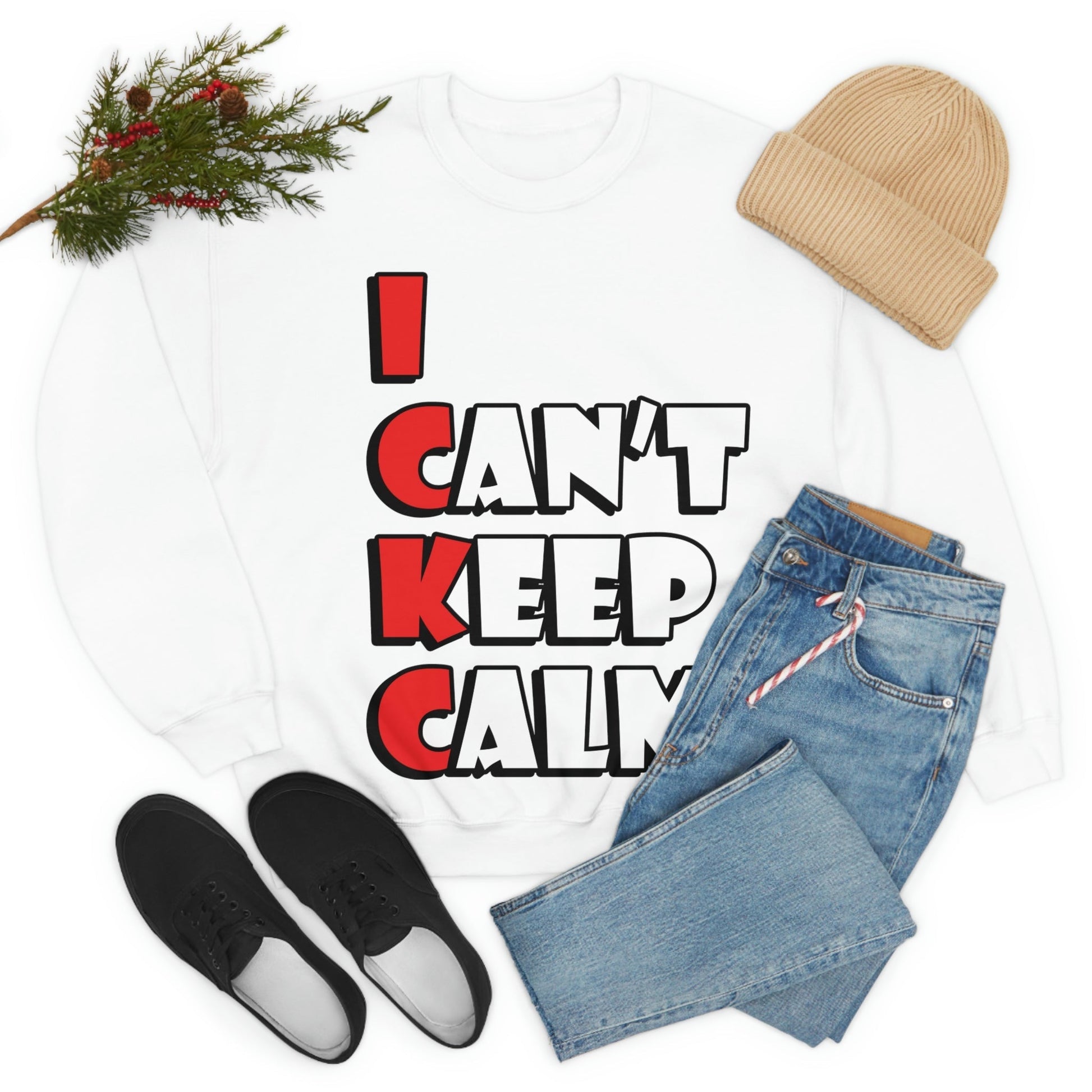 Keep Calm Funny Anti Stress Unisex Heavy Blend™ Crewneck Sweatshirt Ichaku [Perfect Gifts Selection]