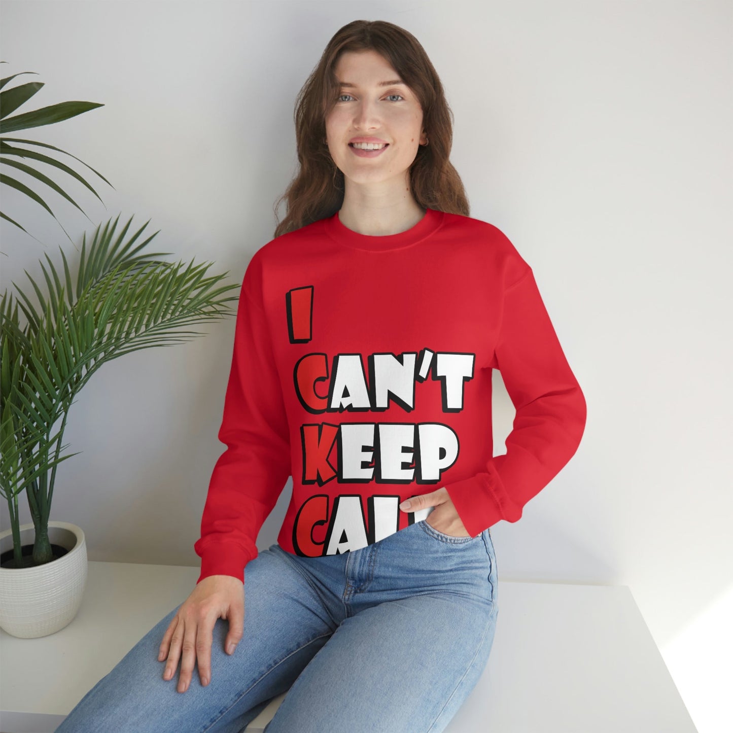 Keep Calm Funny Anti Stress Unisex Heavy Blend™ Crewneck Sweatshirt Ichaku [Perfect Gifts Selection]