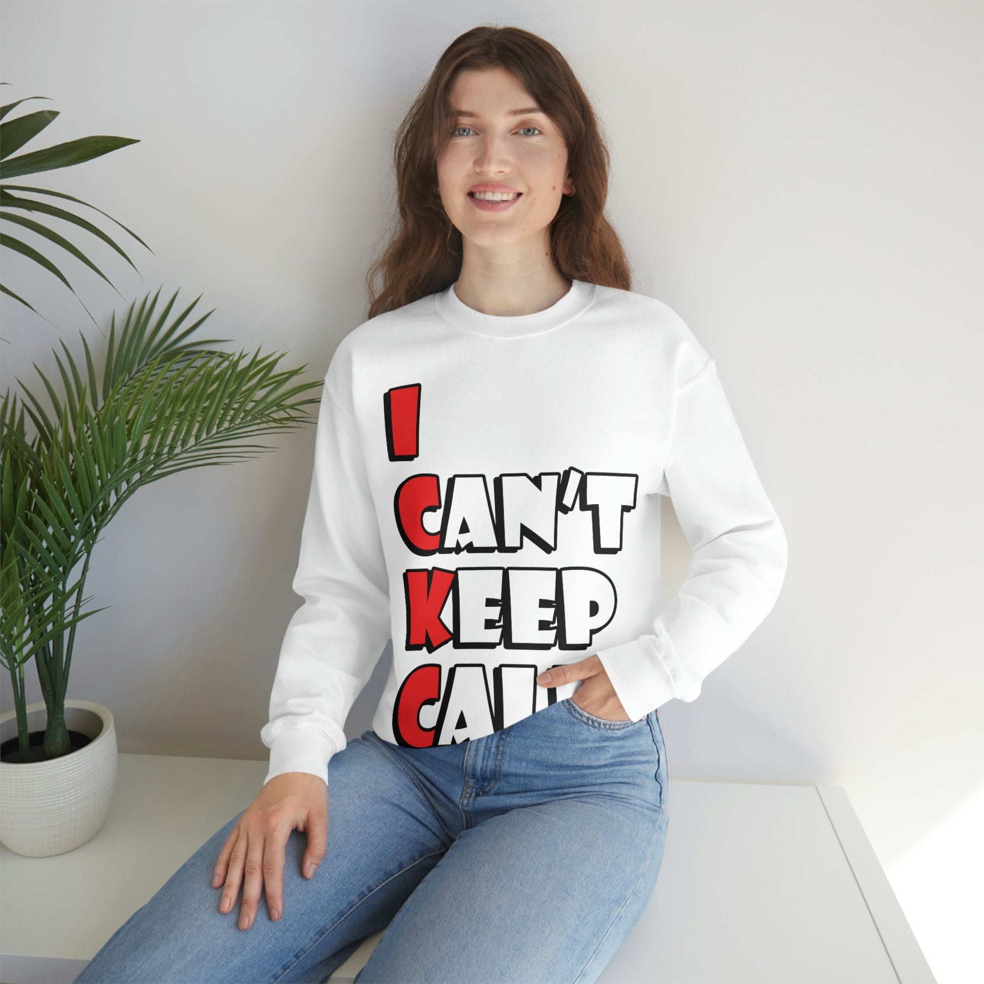 Keep Calm Funny Anti Stress Unisex Heavy Blend™ Crewneck Sweatshirt Ichaku [Perfect Gifts Selection]