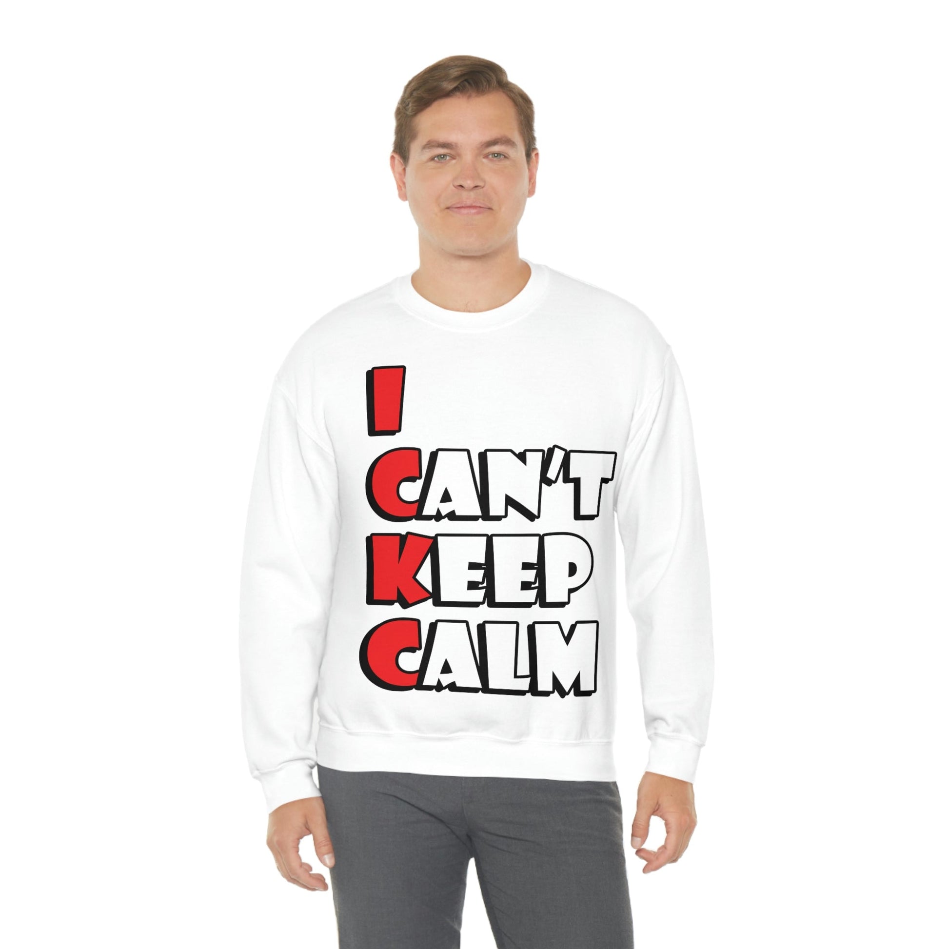 Keep Calm Funny Anti Stress Unisex Heavy Blend™ Crewneck Sweatshirt Ichaku [Perfect Gifts Selection]