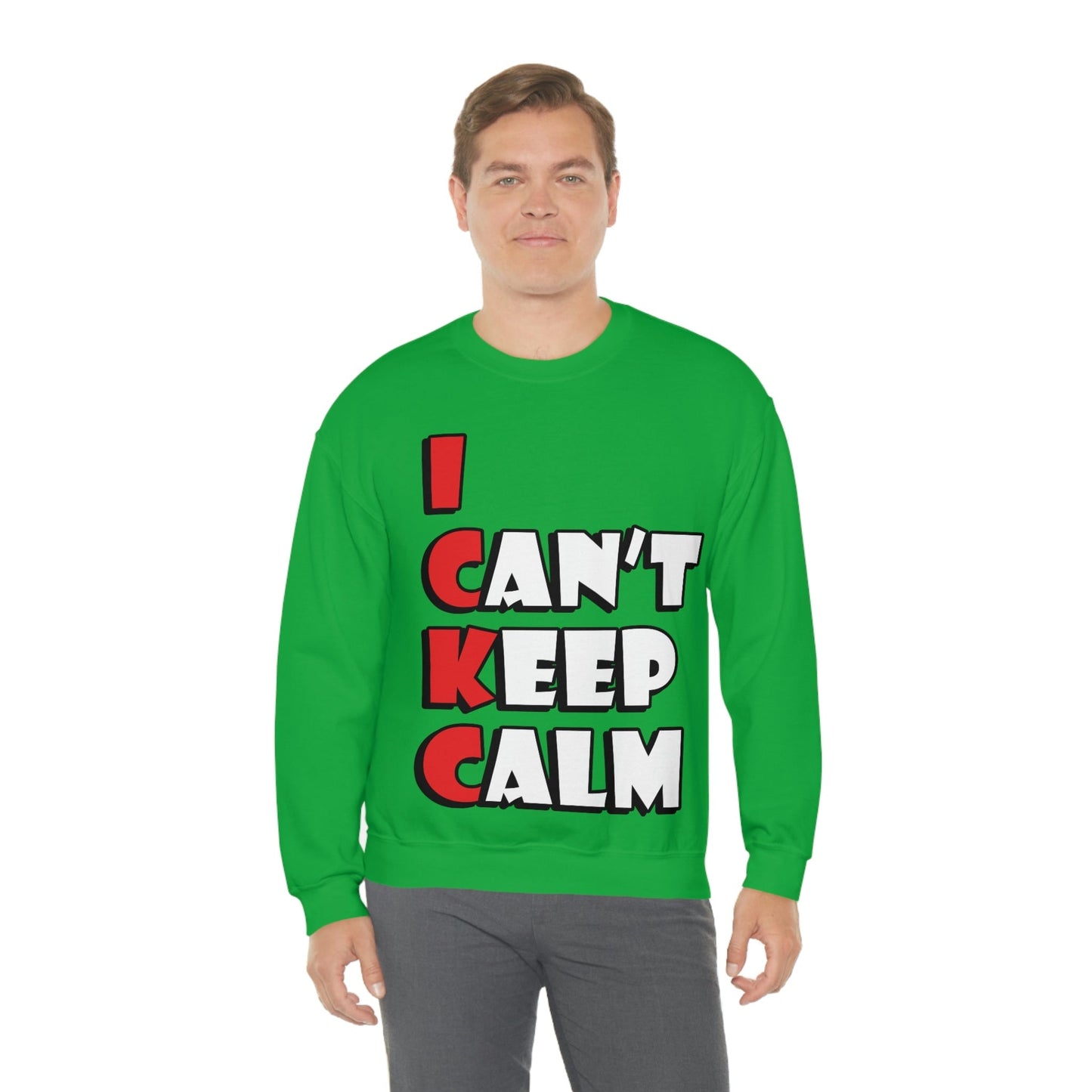 Keep Calm Funny Anti Stress Unisex Heavy Blend™ Crewneck Sweatshirt Ichaku [Perfect Gifts Selection]