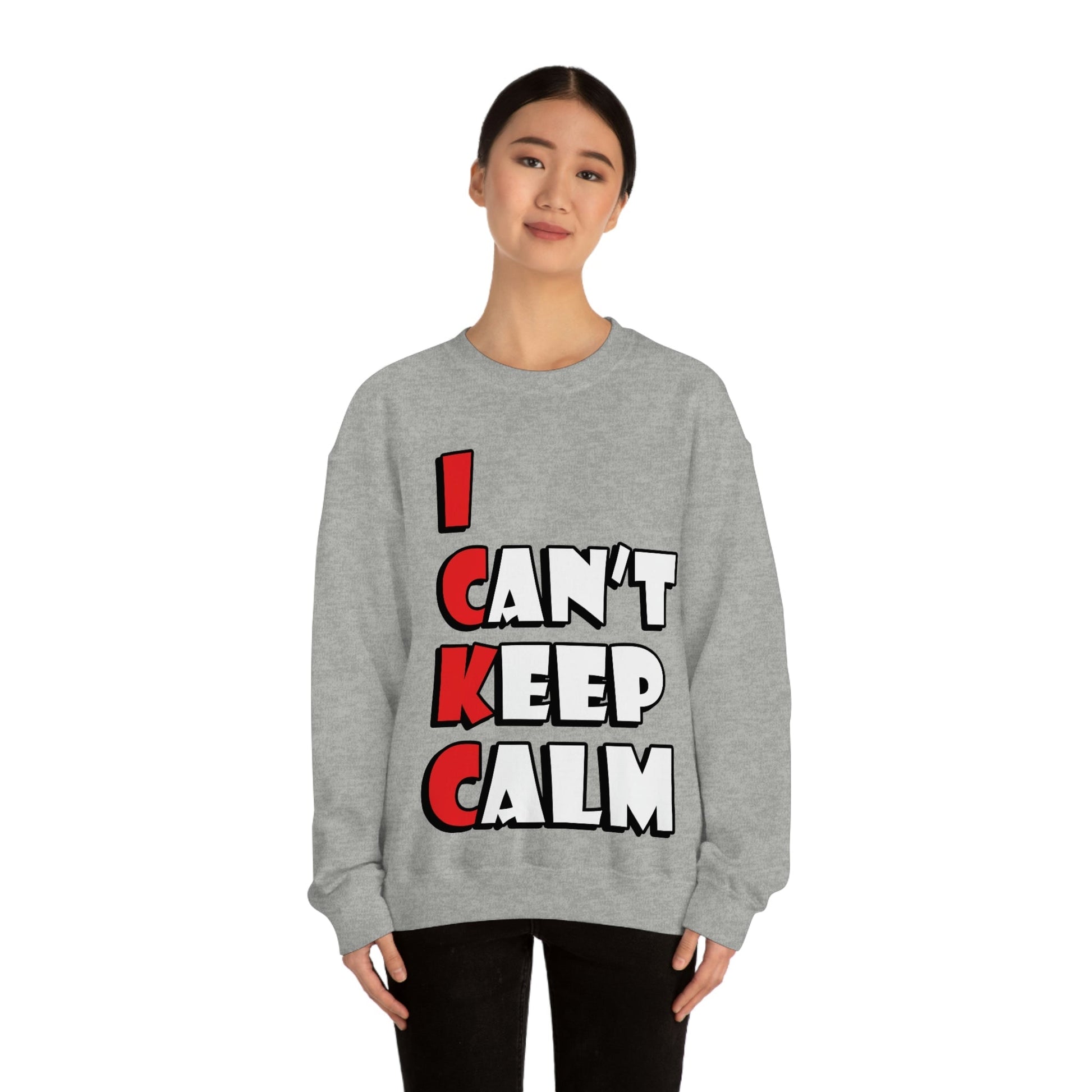 Keep Calm Funny Anti Stress Unisex Heavy Blend™ Crewneck Sweatshirt Ichaku [Perfect Gifts Selection]