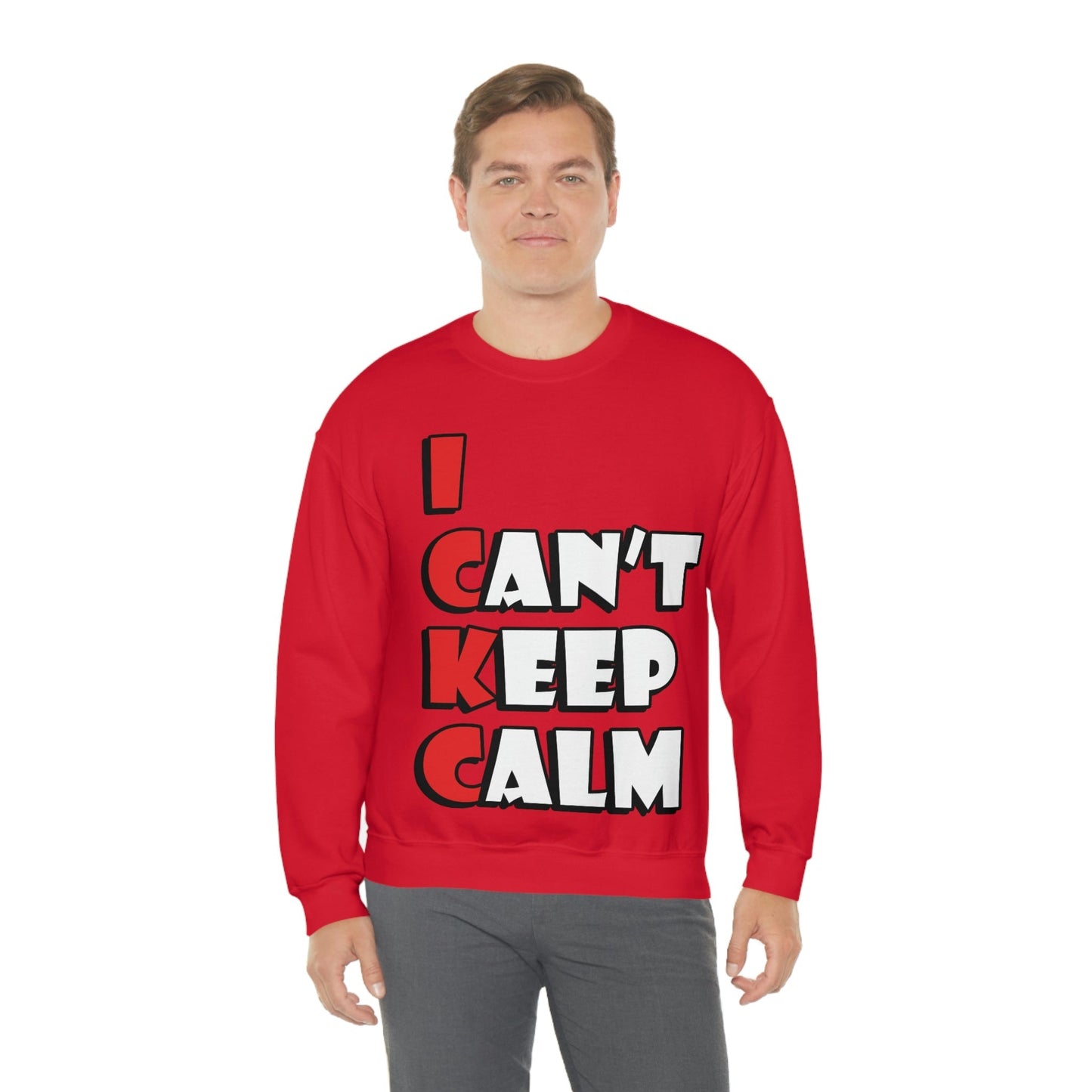 Keep Calm Funny Anti Stress Unisex Heavy Blend™ Crewneck Sweatshirt Ichaku [Perfect Gifts Selection]