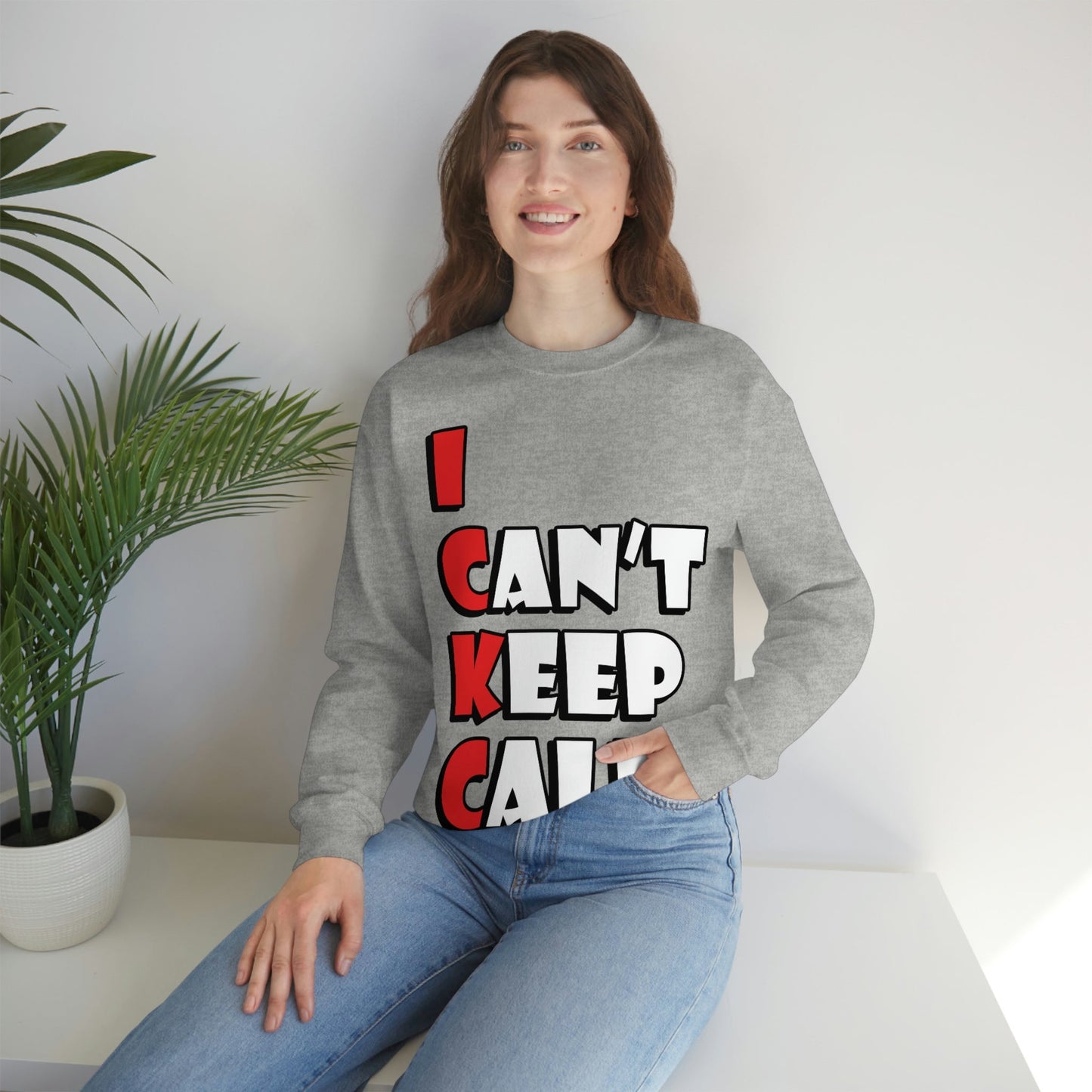 Keep Calm Funny Anti Stress Unisex Heavy Blend™ Crewneck Sweatshirt Ichaku [Perfect Gifts Selection]