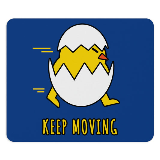 Keep Moving Never Give Up Funny Bird Chiсken Egg Mozaic Ergonomic Non-slip Creative Design Mouse Pad Ichaku [Perfect Gifts Selection]