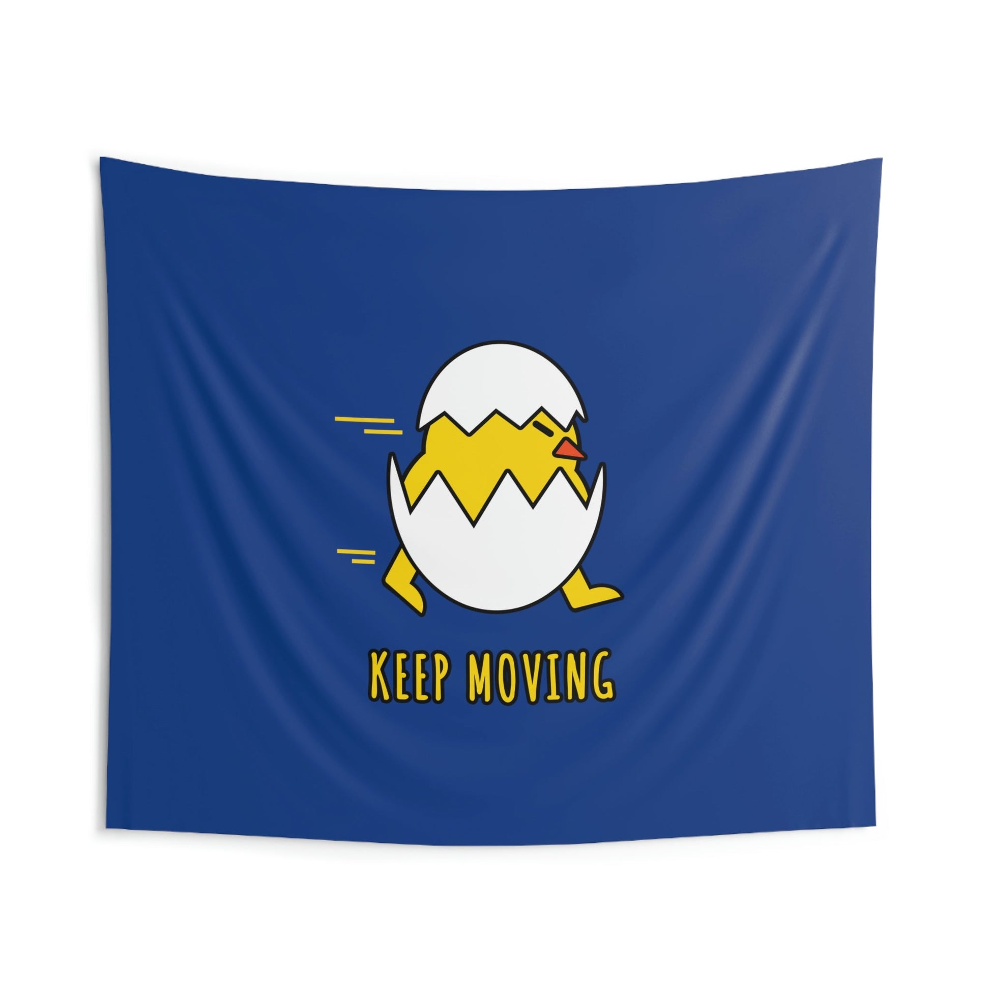 Keep Moving Never Give Up Funny Bird Chiсken Egg Mozaic Indoor Wall Tapestries Ichaku [Perfect Gifts Selection]