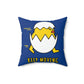 Keep Moving Never Give Up Funny Bird Chiсken Egg Mozaic Spun Polyester Square Pillow Ichaku [Perfect Gifts Selection]