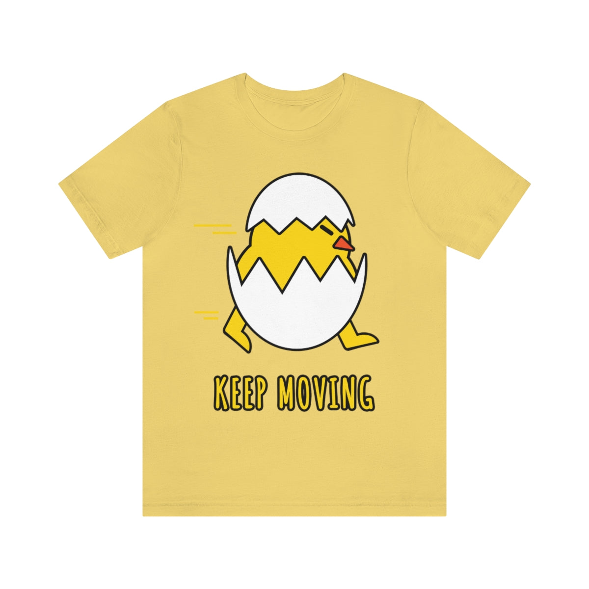 Keep Moving Never Give Up Funny Bird Chiсken Egg Mozaic Unisex Jersey Short Sleeve T-Shirt Ichaku [Perfect Gifts Selection]