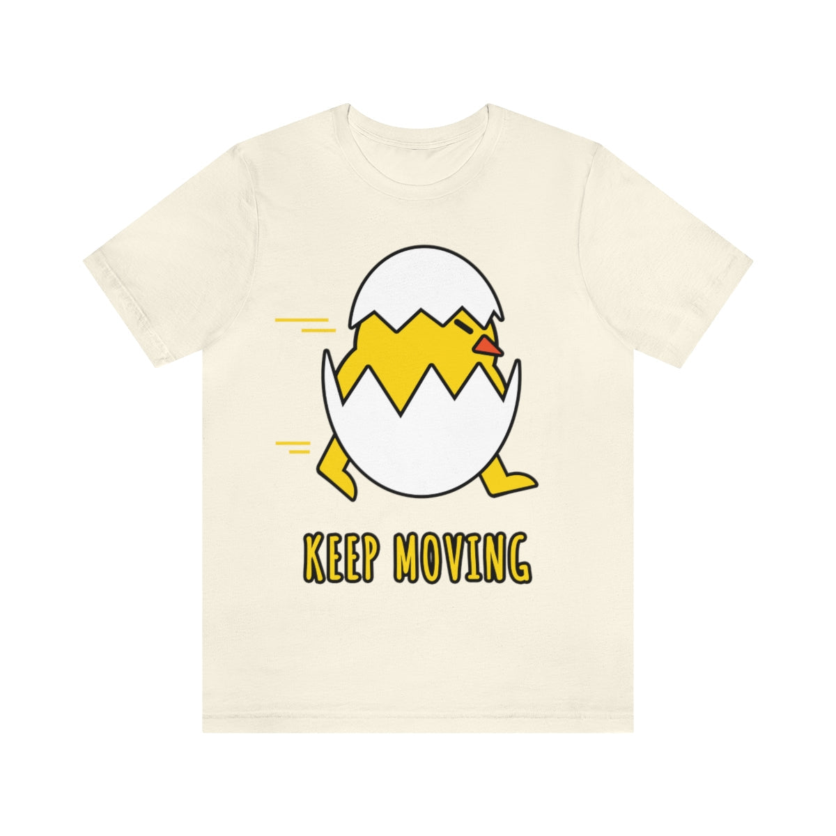 Keep Moving Never Give Up Funny Bird Chiсken Egg Mozaic Unisex Jersey Short Sleeve T-Shirt Ichaku [Perfect Gifts Selection]