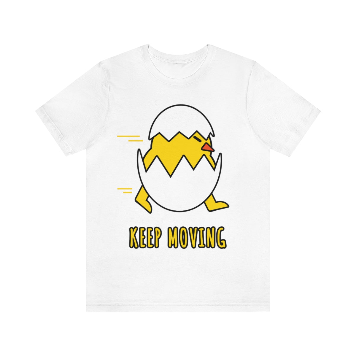 Keep Moving Never Give Up Funny Bird Chiсken Egg Mozaic Unisex Jersey Short Sleeve T-Shirt Ichaku [Perfect Gifts Selection]