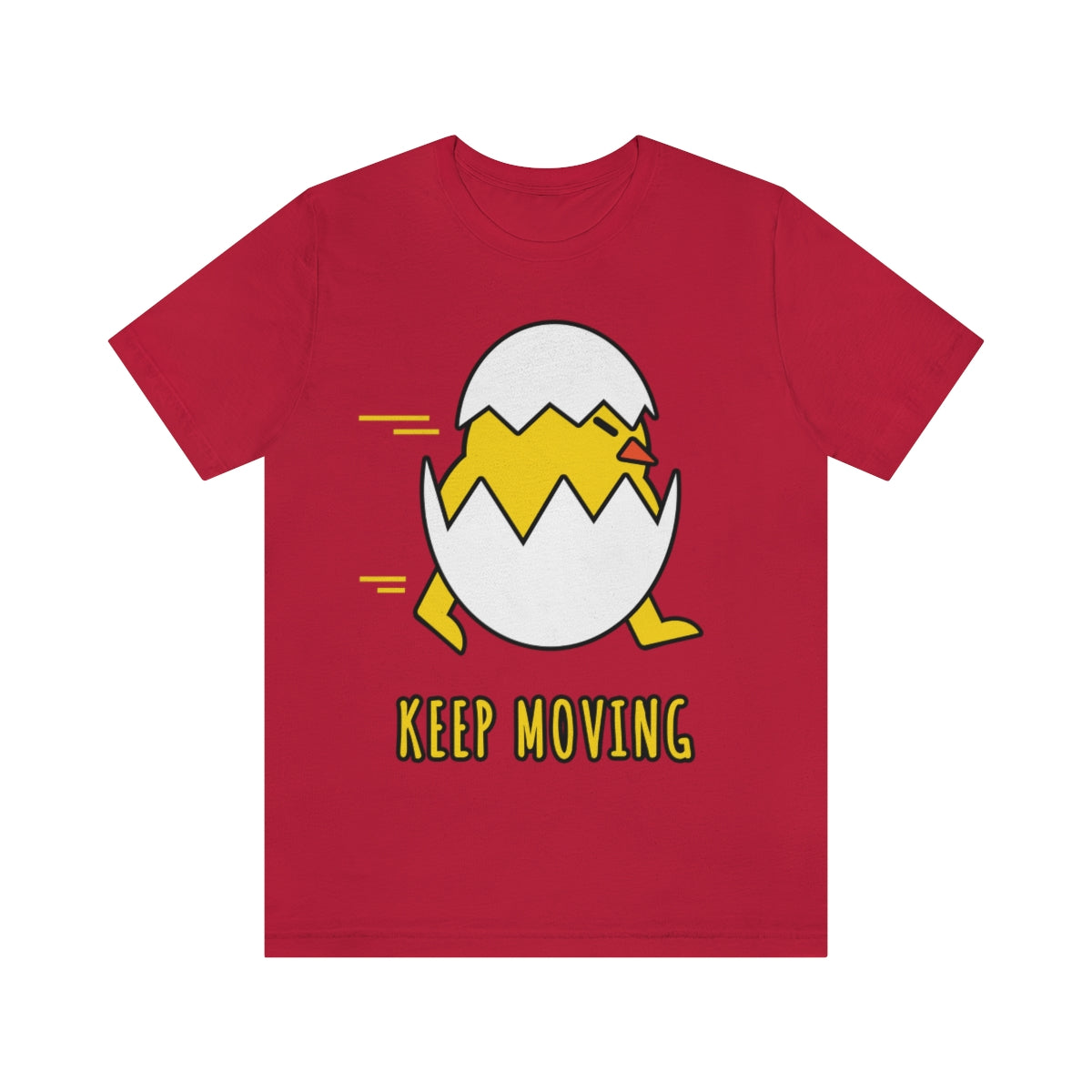 Keep Moving Never Give Up Funny Bird Chiсken Egg Mozaic Unisex Jersey Short Sleeve T-Shirt Ichaku [Perfect Gifts Selection]