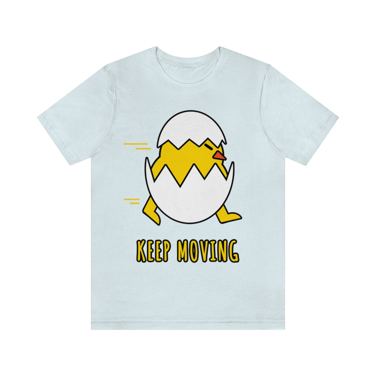 Keep Moving Never Give Up Funny Bird Chiсken Egg Mozaic Unisex Jersey Short Sleeve T-Shirt Ichaku [Perfect Gifts Selection]