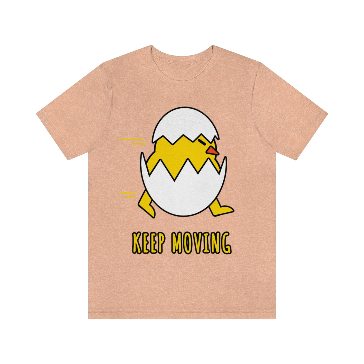 Keep Moving Never Give Up Funny Bird Chiсken Egg Mozaic Unisex Jersey Short Sleeve T-Shirt Ichaku [Perfect Gifts Selection]