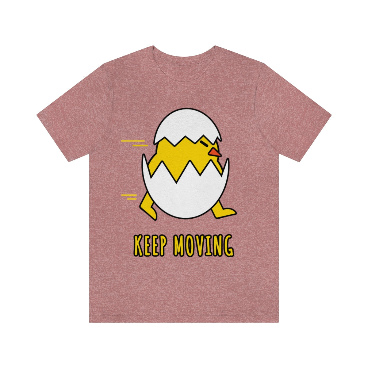 Keep Moving Never Give Up Funny Bird Chiсken Egg Mozaic Unisex Jersey Short Sleeve T-Shirt Ichaku [Perfect Gifts Selection]