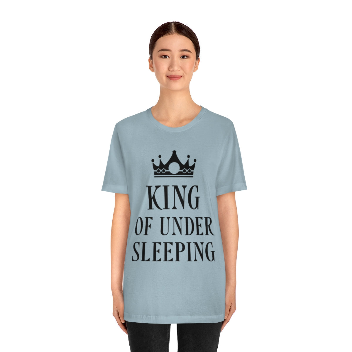 King of Undersleeping Sleep Humor Quotes Unisex Jersey Short Sleeve T-Shirt Ichaku [Perfect Gifts Selection]