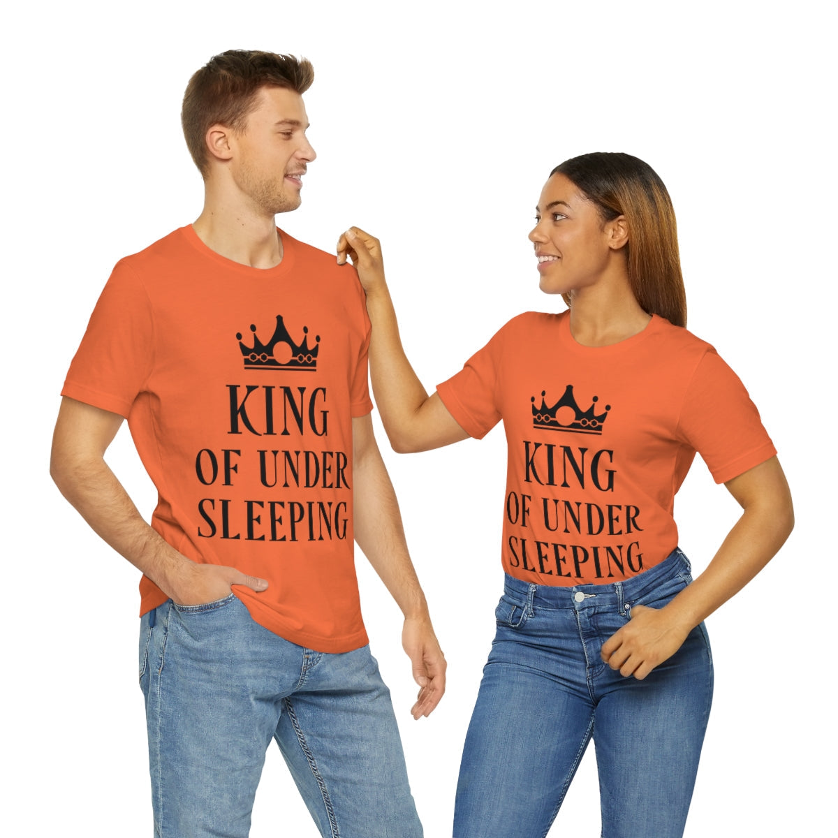 King of Undersleeping Sleep Humor Quotes Unisex Jersey Short Sleeve T-Shirt Ichaku [Perfect Gifts Selection]