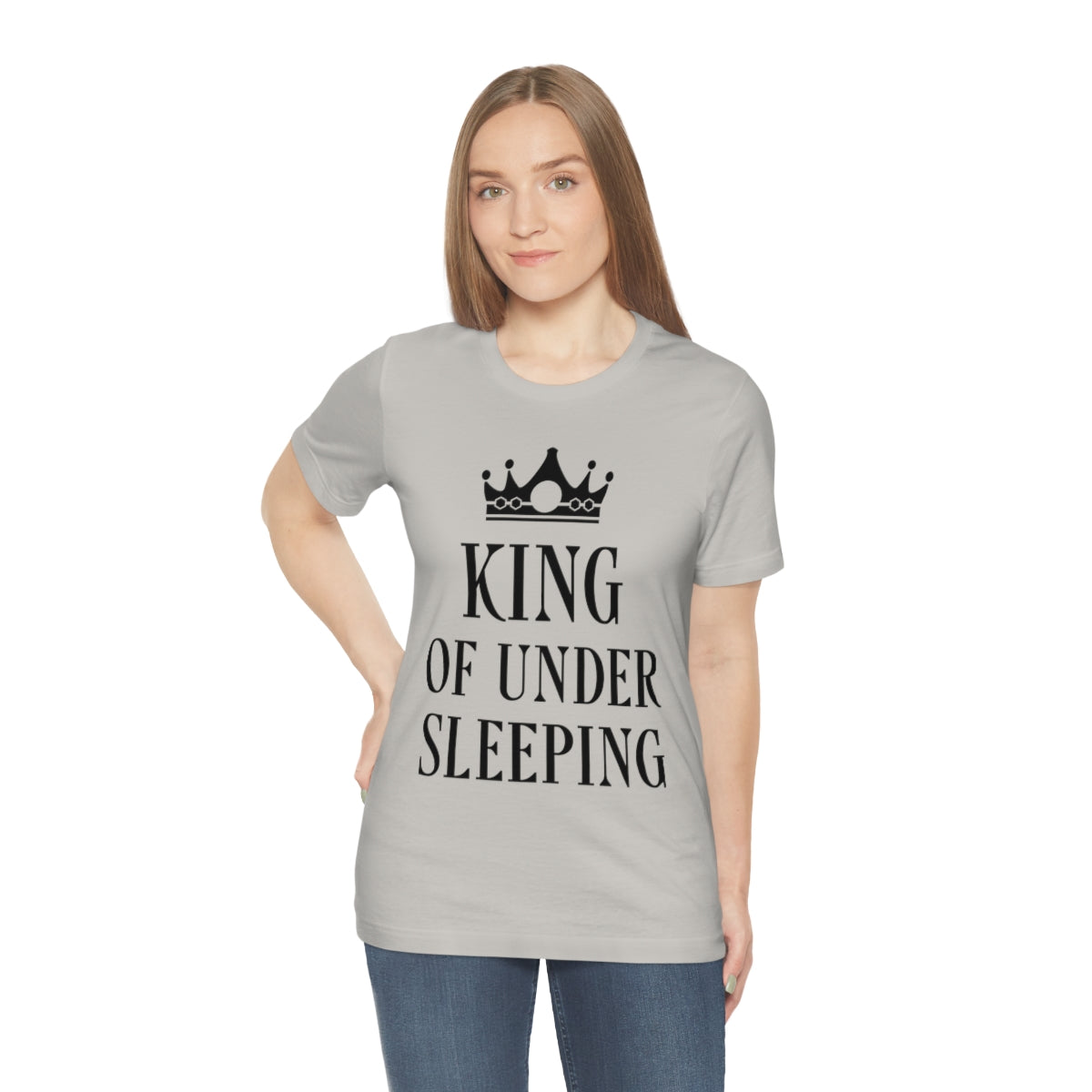 King of Undersleeping Sleep Humor Quotes Unisex Jersey Short Sleeve T-Shirt Ichaku [Perfect Gifts Selection]