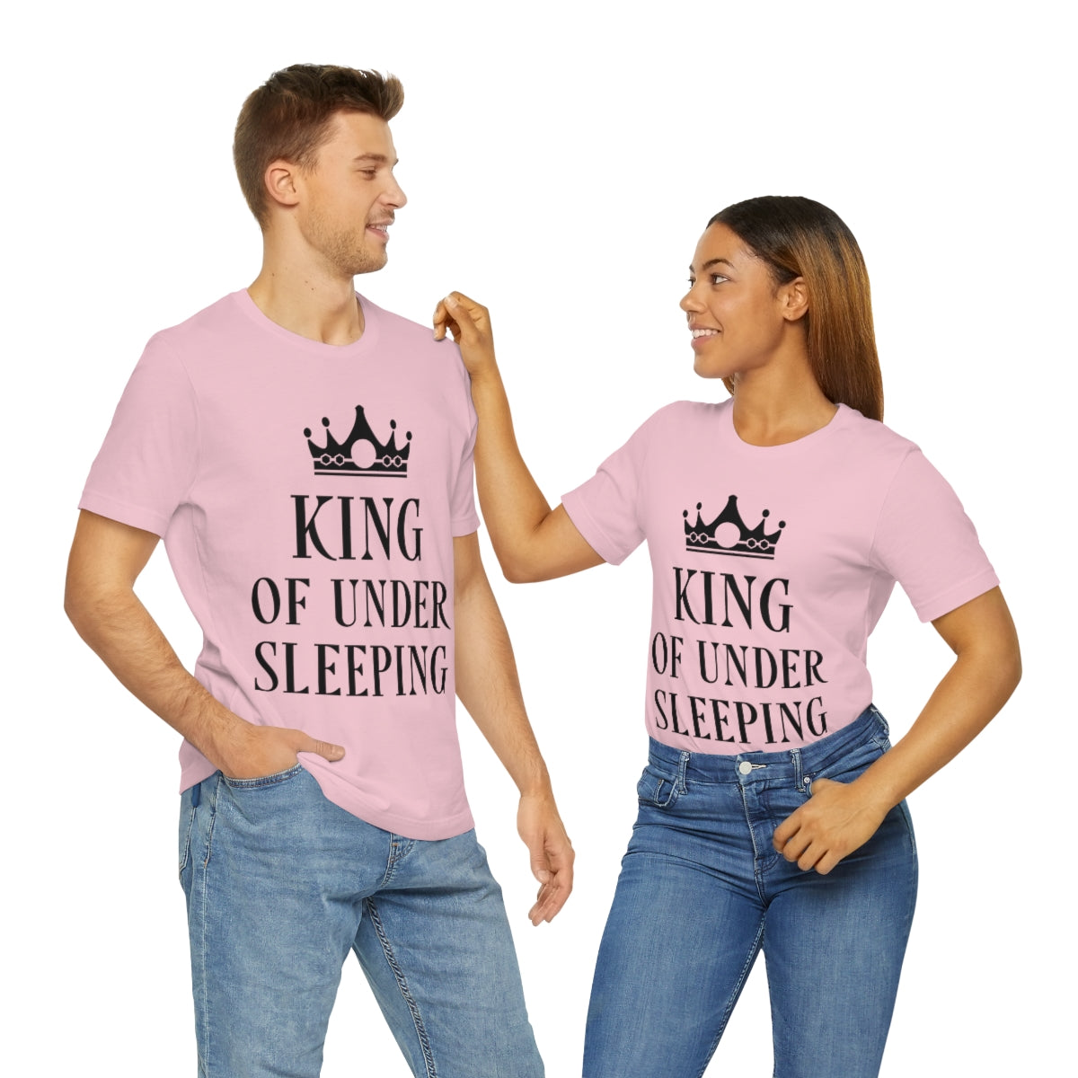 King of Undersleeping Sleep Humor Quotes Unisex Jersey Short Sleeve T-Shirt Ichaku [Perfect Gifts Selection]