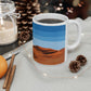 Landscape Desert Orange Sand Abstract Nature Modern Art Aesthetics Ceramic Mug 11oz Ichaku [Perfect Gifts Selection]