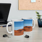 Landscape Desert Orange Sand Abstract Nature Modern Art Aesthetics Ceramic Mug 11oz Ichaku [Perfect Gifts Selection]