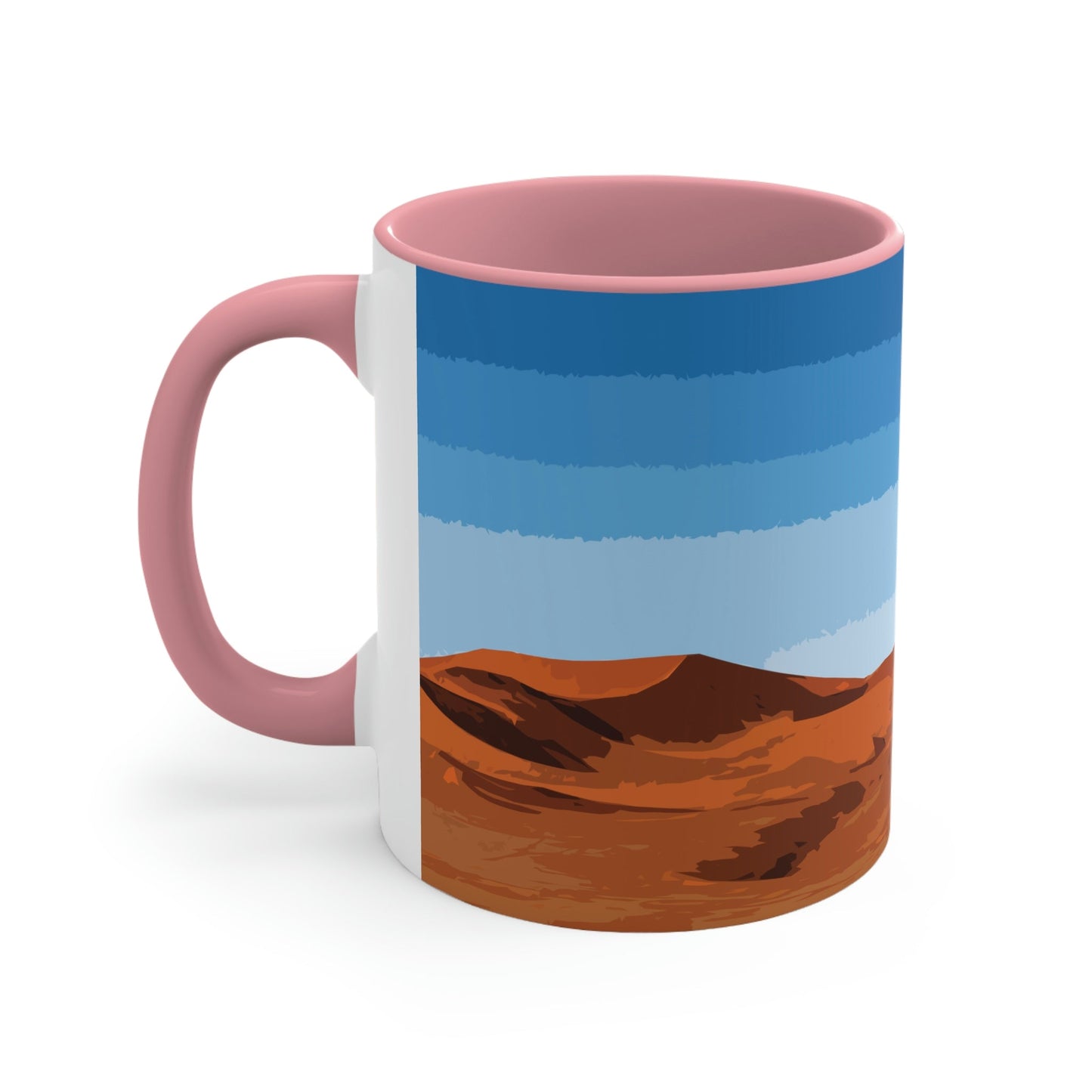 Landscape Desert Orange Sand Abstract Nature Modern Art Aesthetics Classic Accent Coffee Mug 11oz Ichaku [Perfect Gifts Selection]