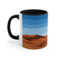 Landscape Desert Orange Sand Abstract Nature Modern Art Aesthetics Classic Accent Coffee Mug 11oz Ichaku [Perfect Gifts Selection]